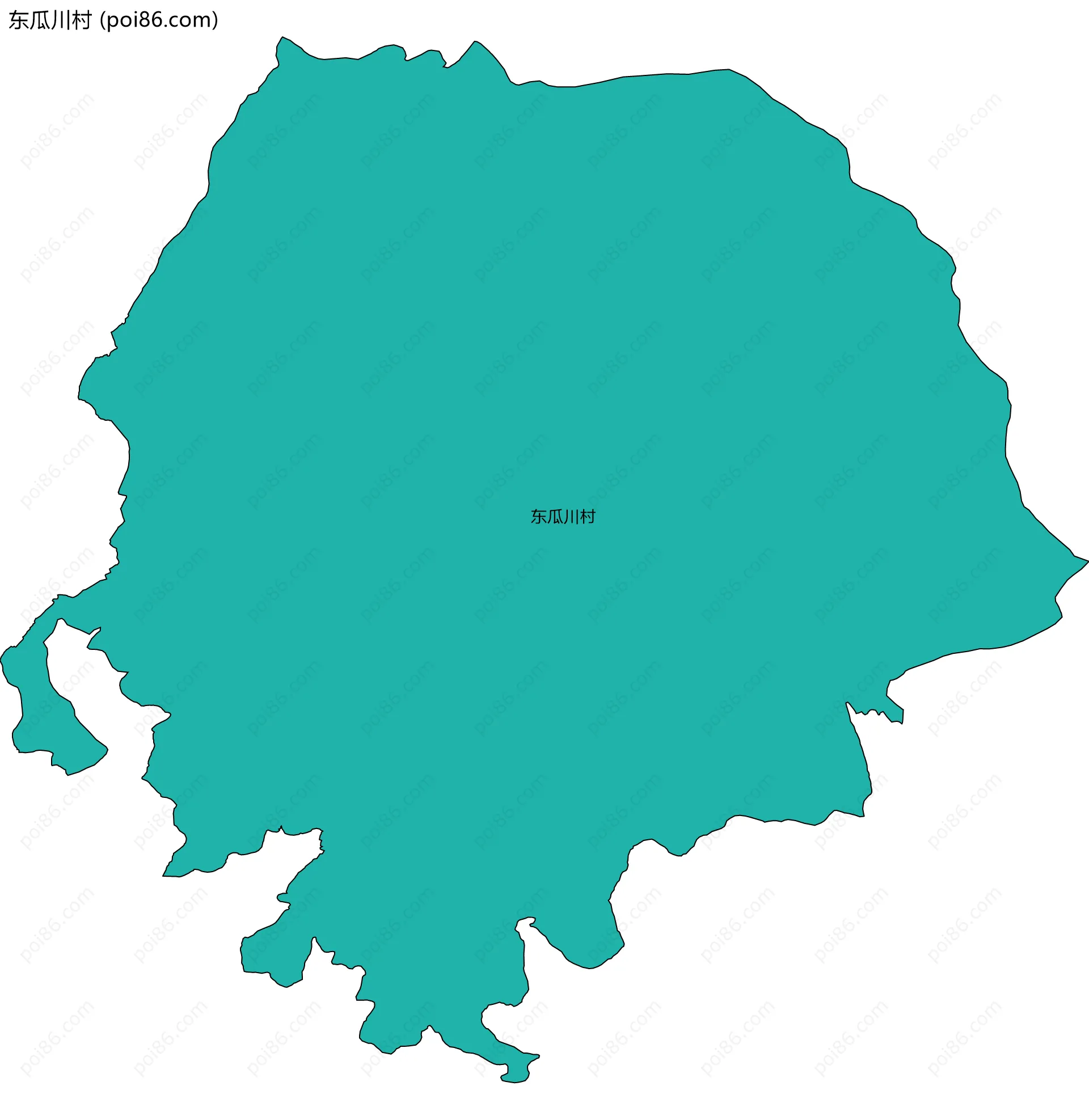 东瓜川村边界地图