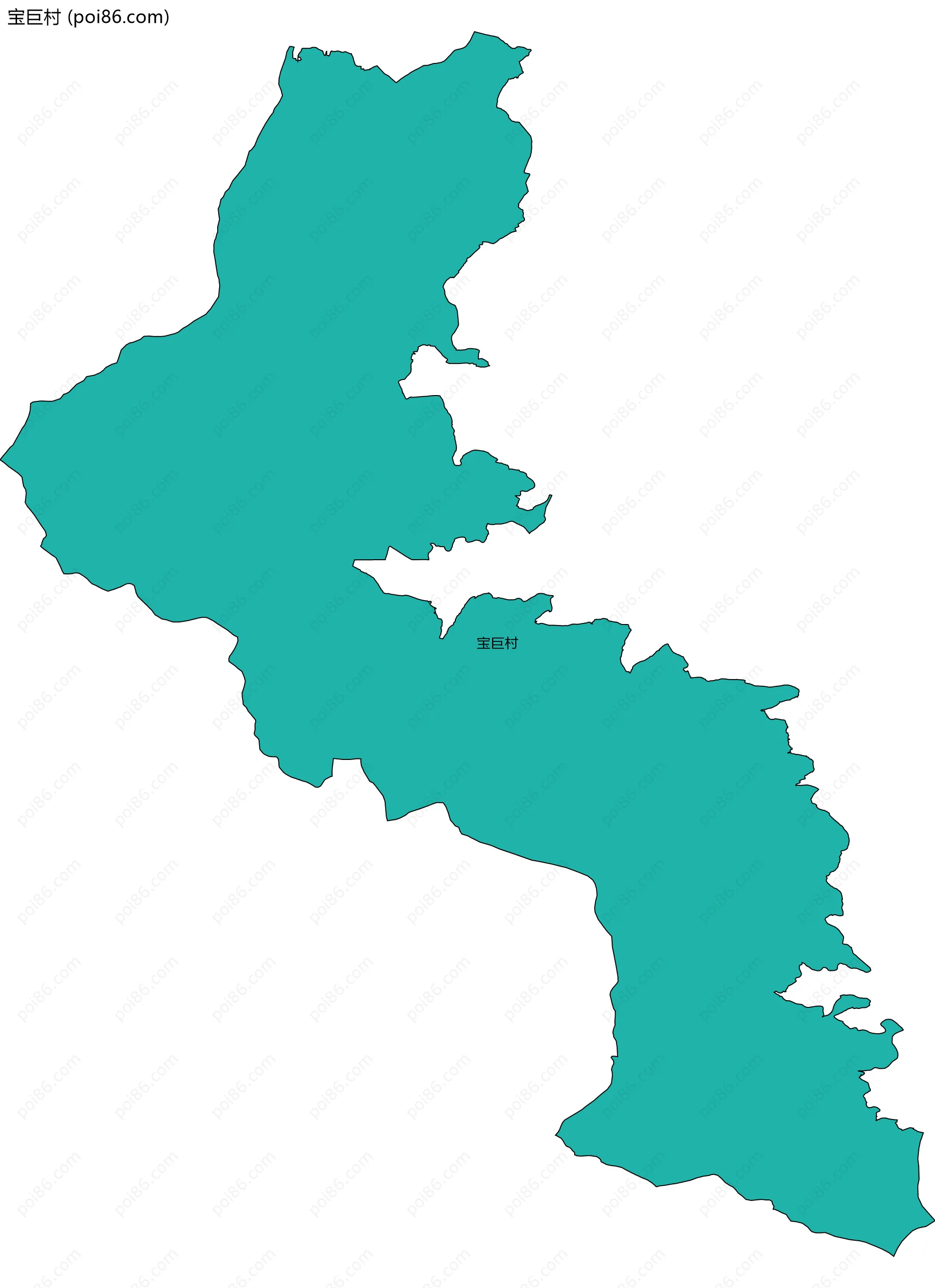 宝巨村边界地图