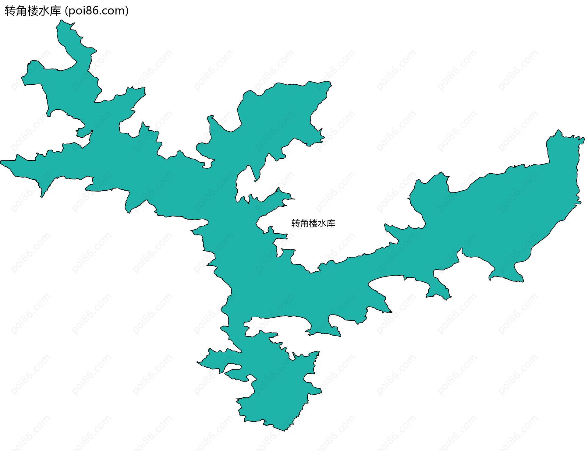 转角楼水库边界地图