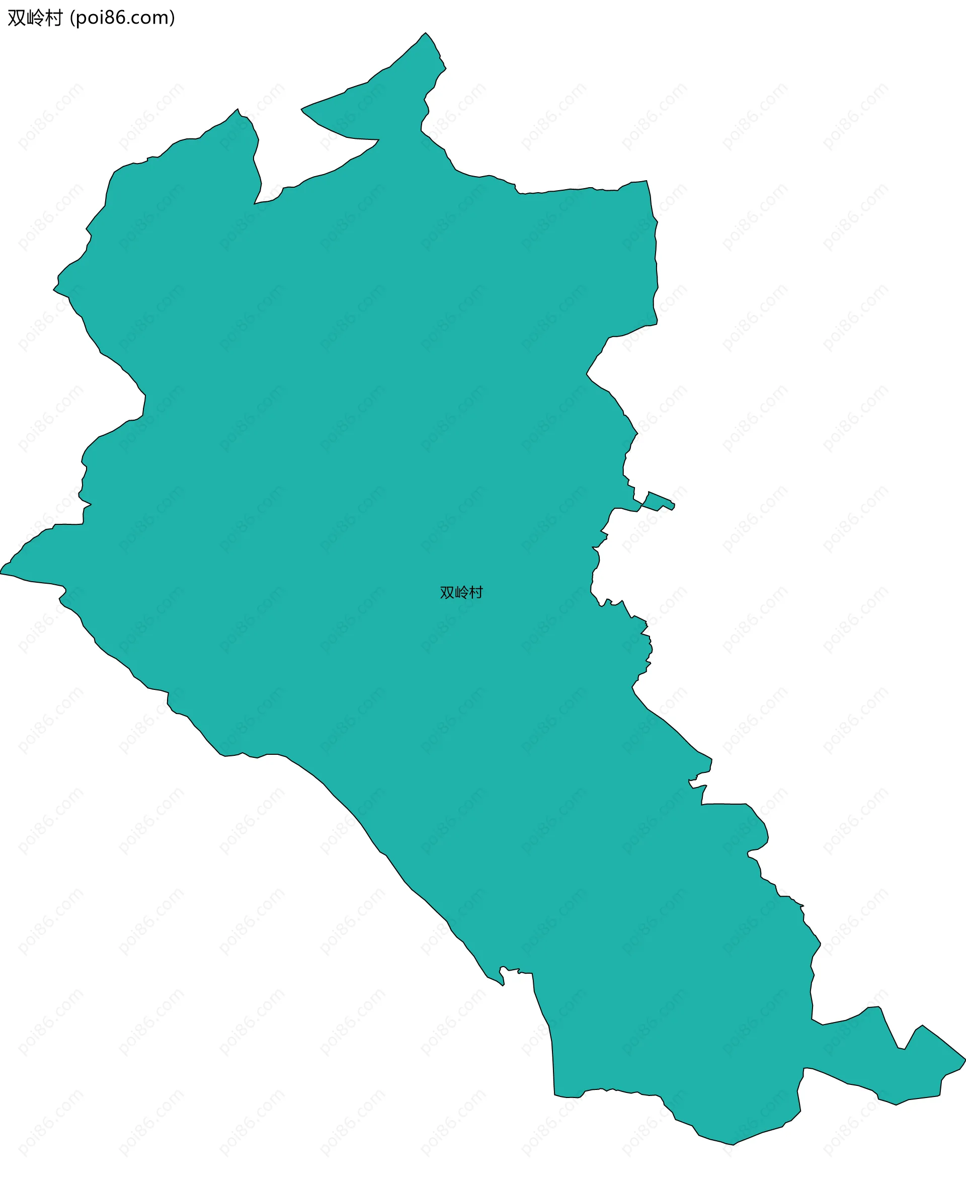 双岭村边界地图