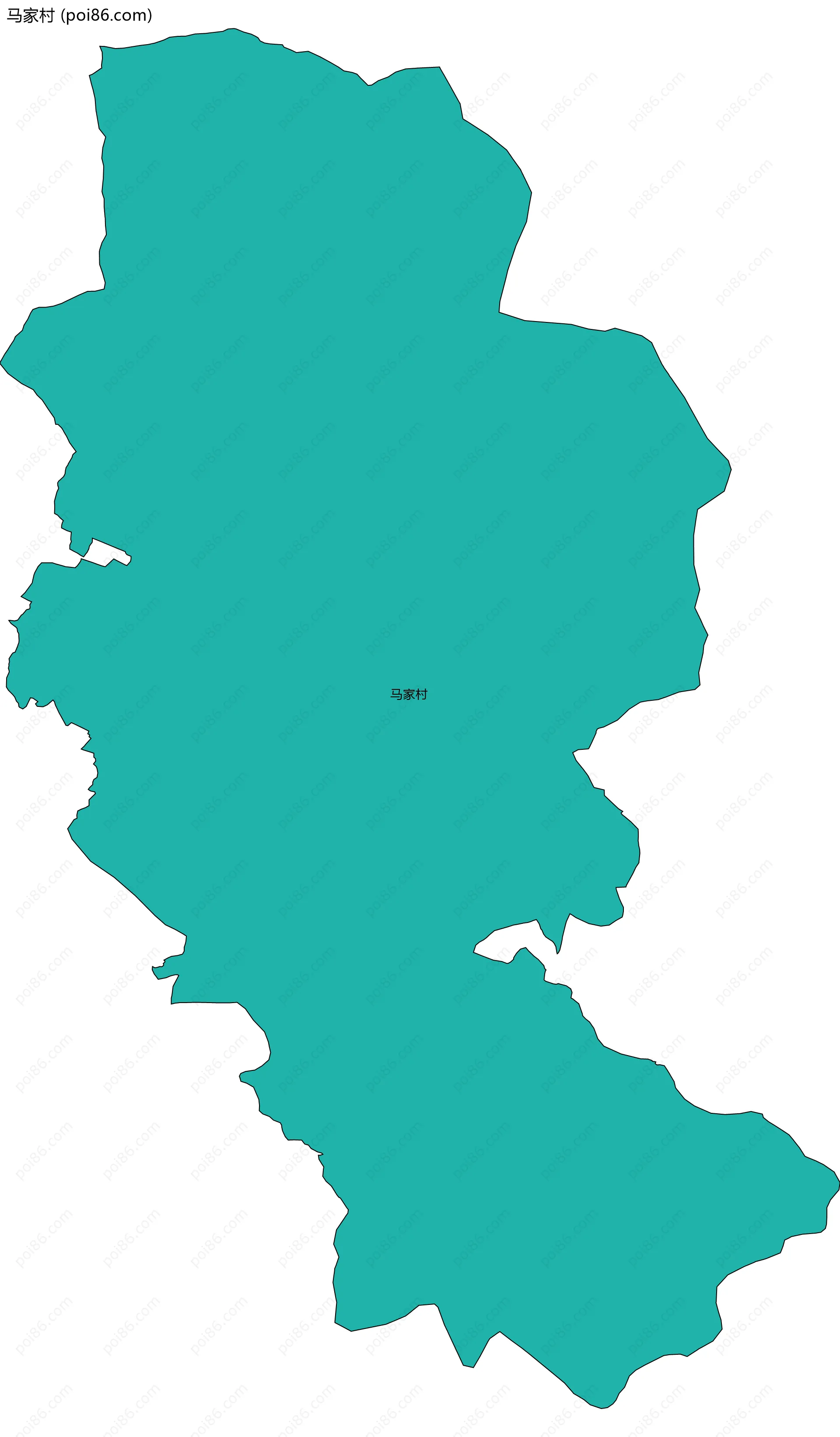 马家村边界地图