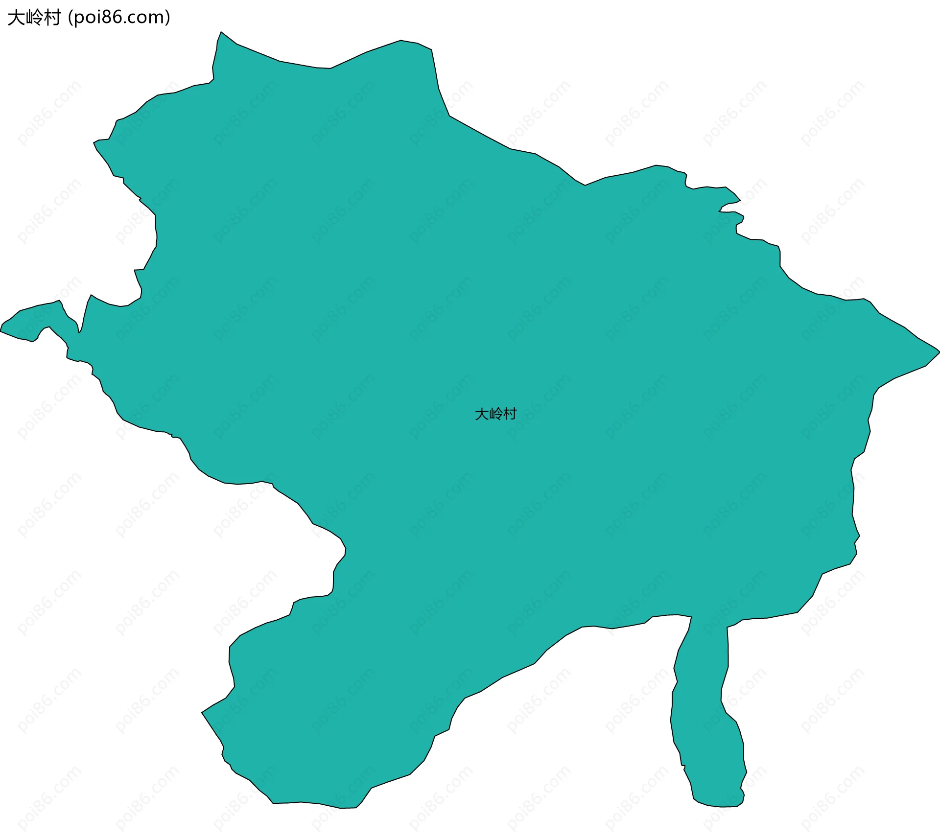 大岭村边界地图
