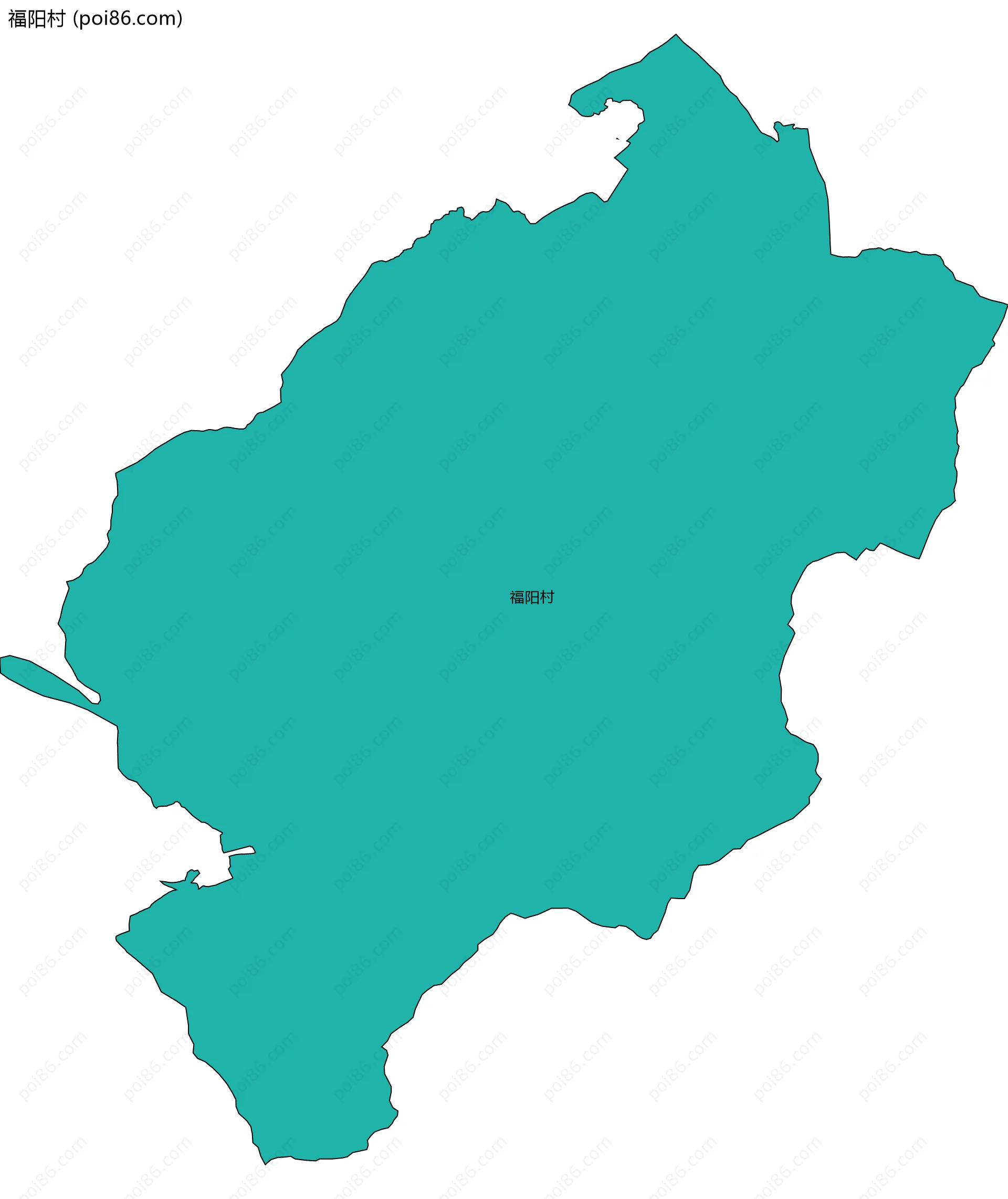 福阳村边界地图