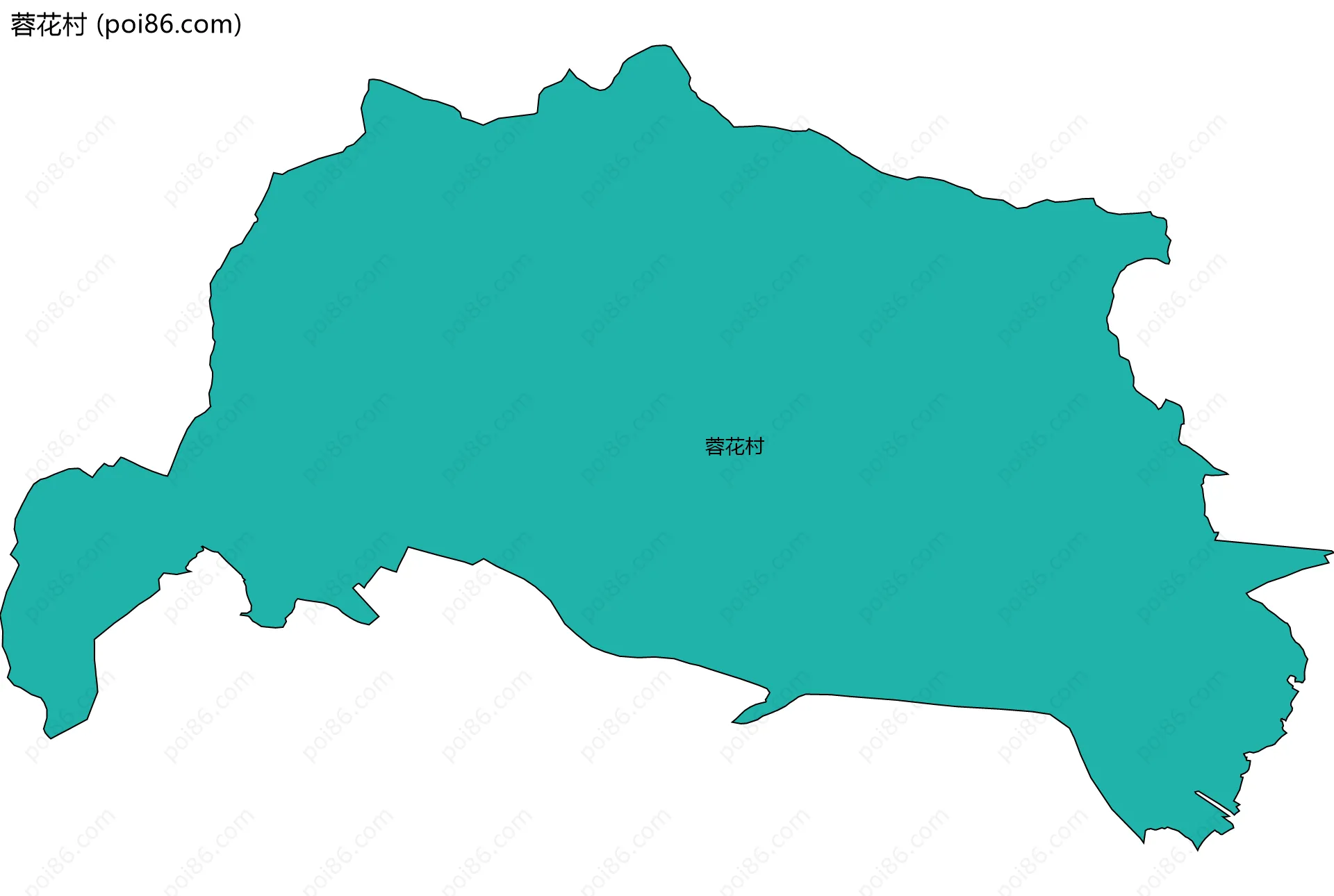 蓉花村边界地图