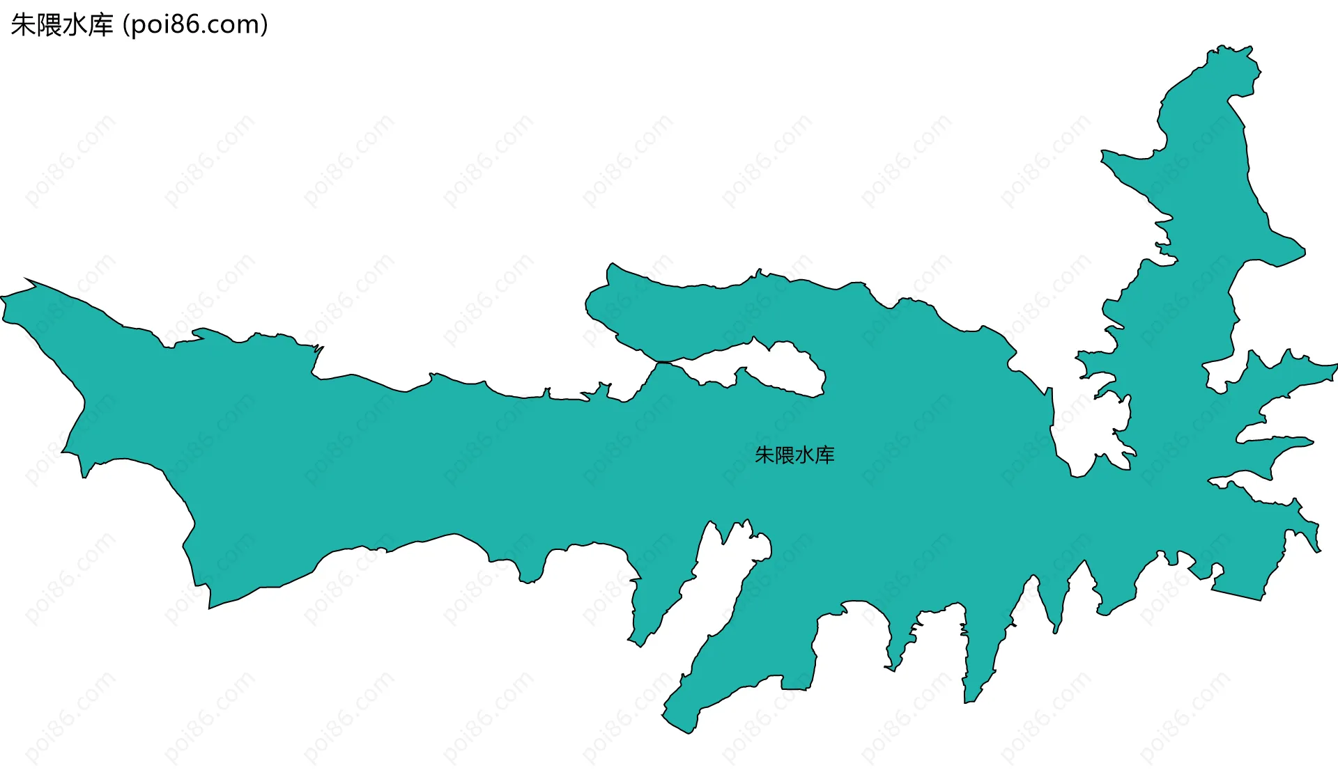 朱隈水库边界地图