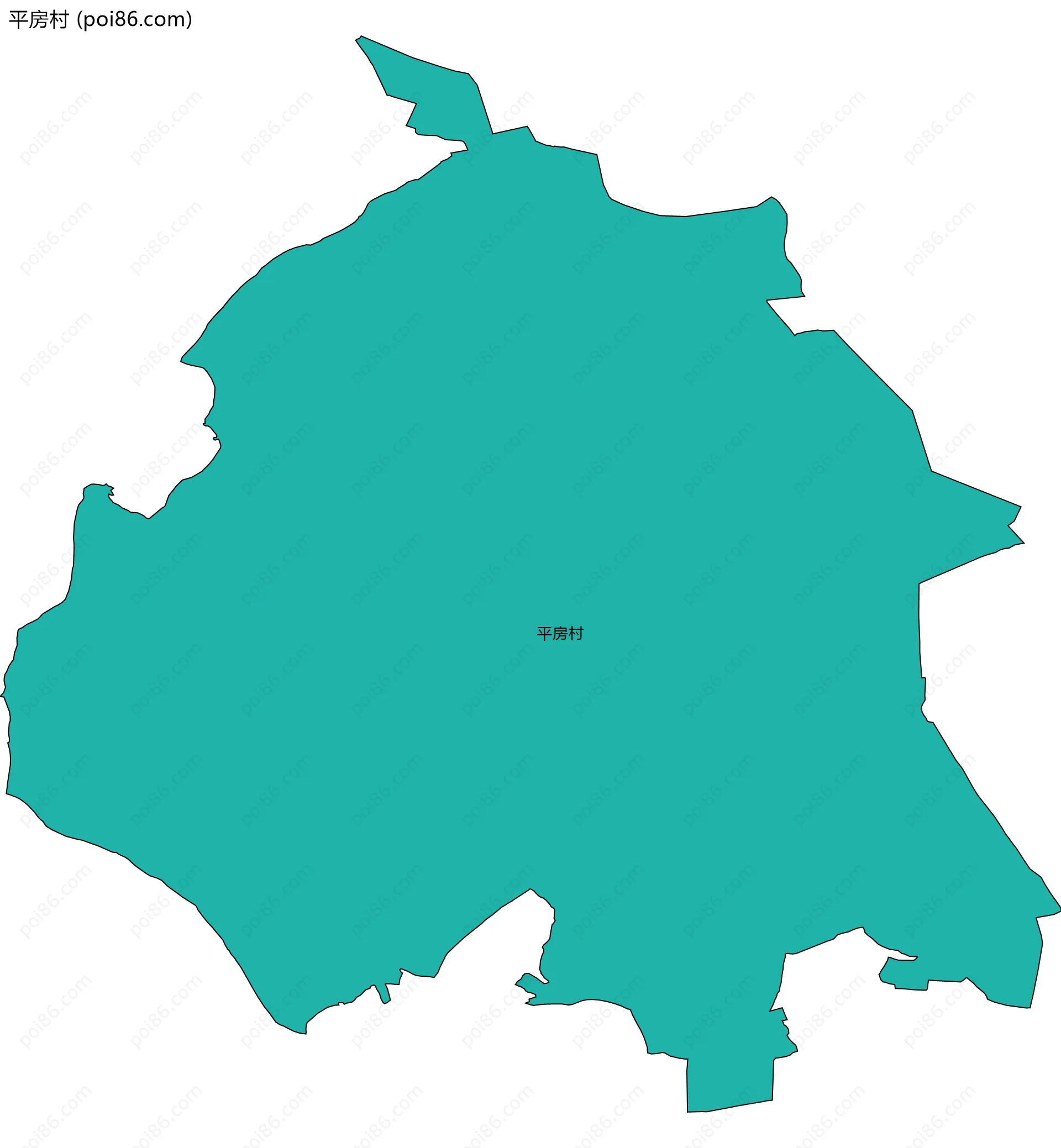 平房村边界地图