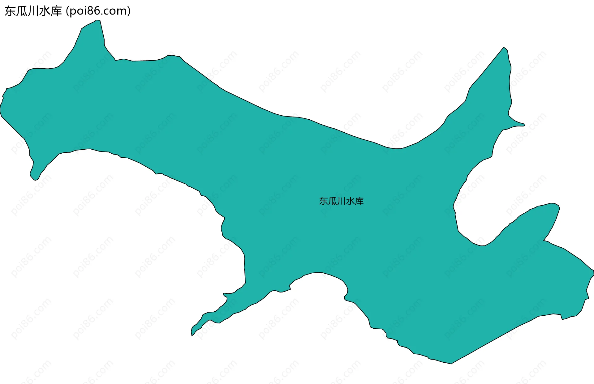 东瓜川水库边界地图