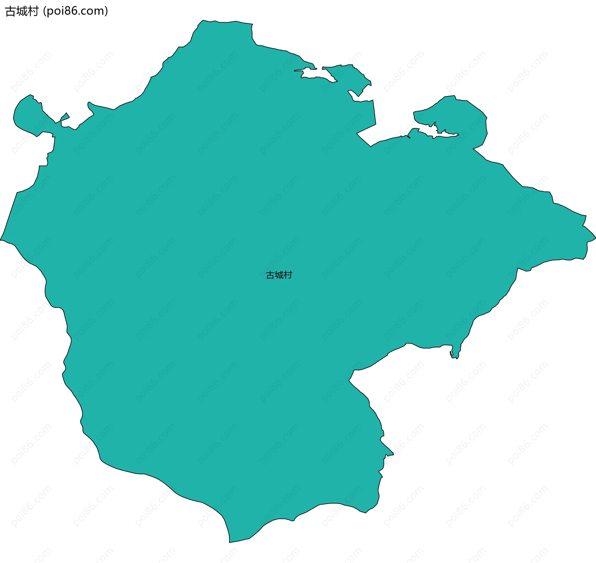 古城村边界地图