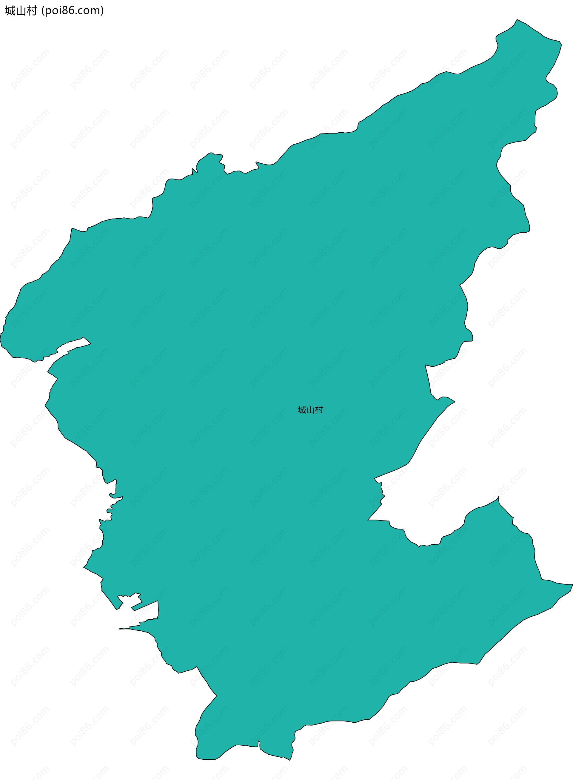 城山村边界地图