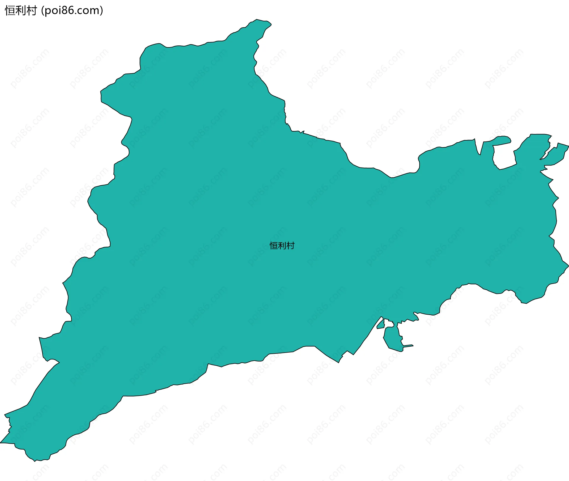 恒利村边界地图