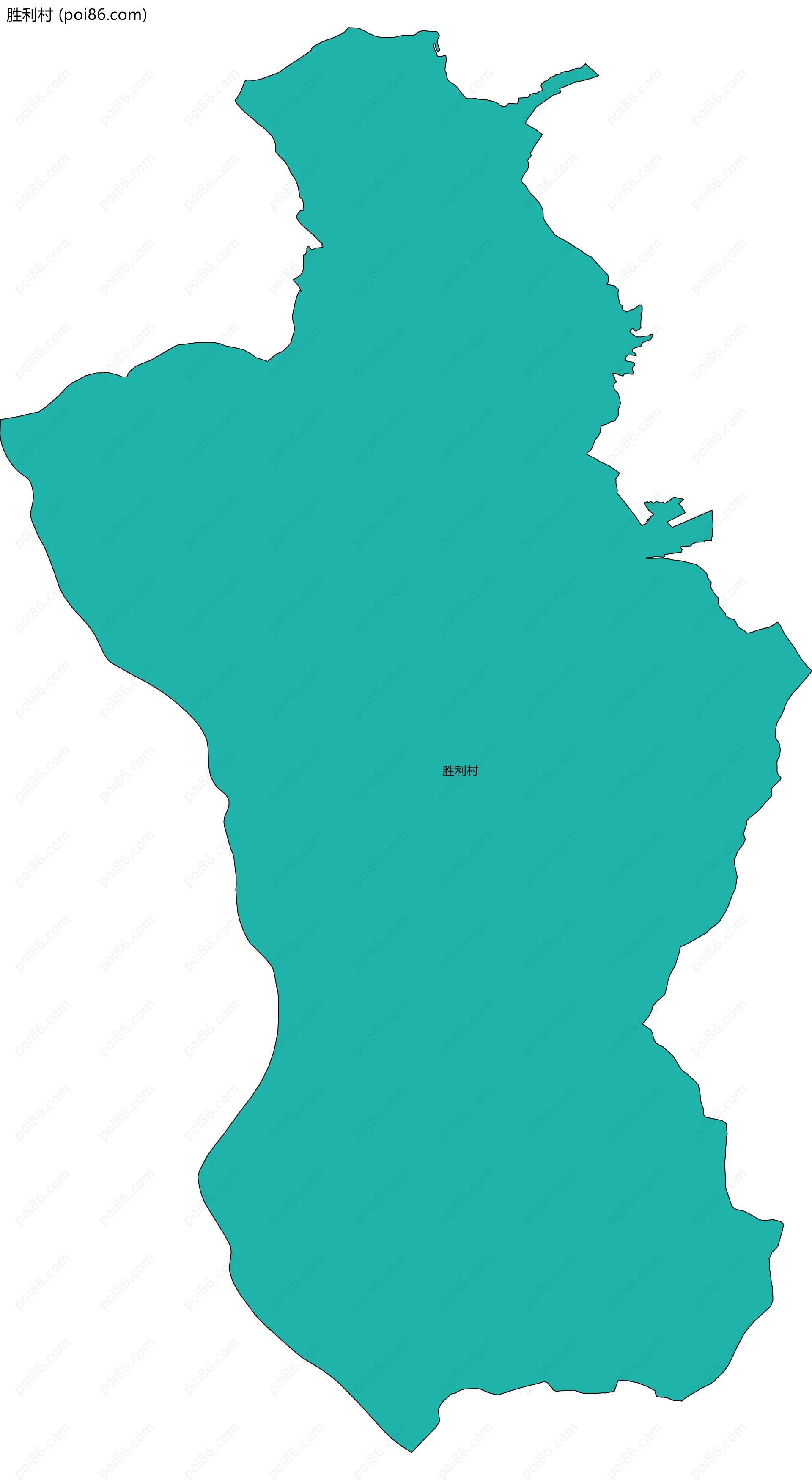 胜利村边界地图