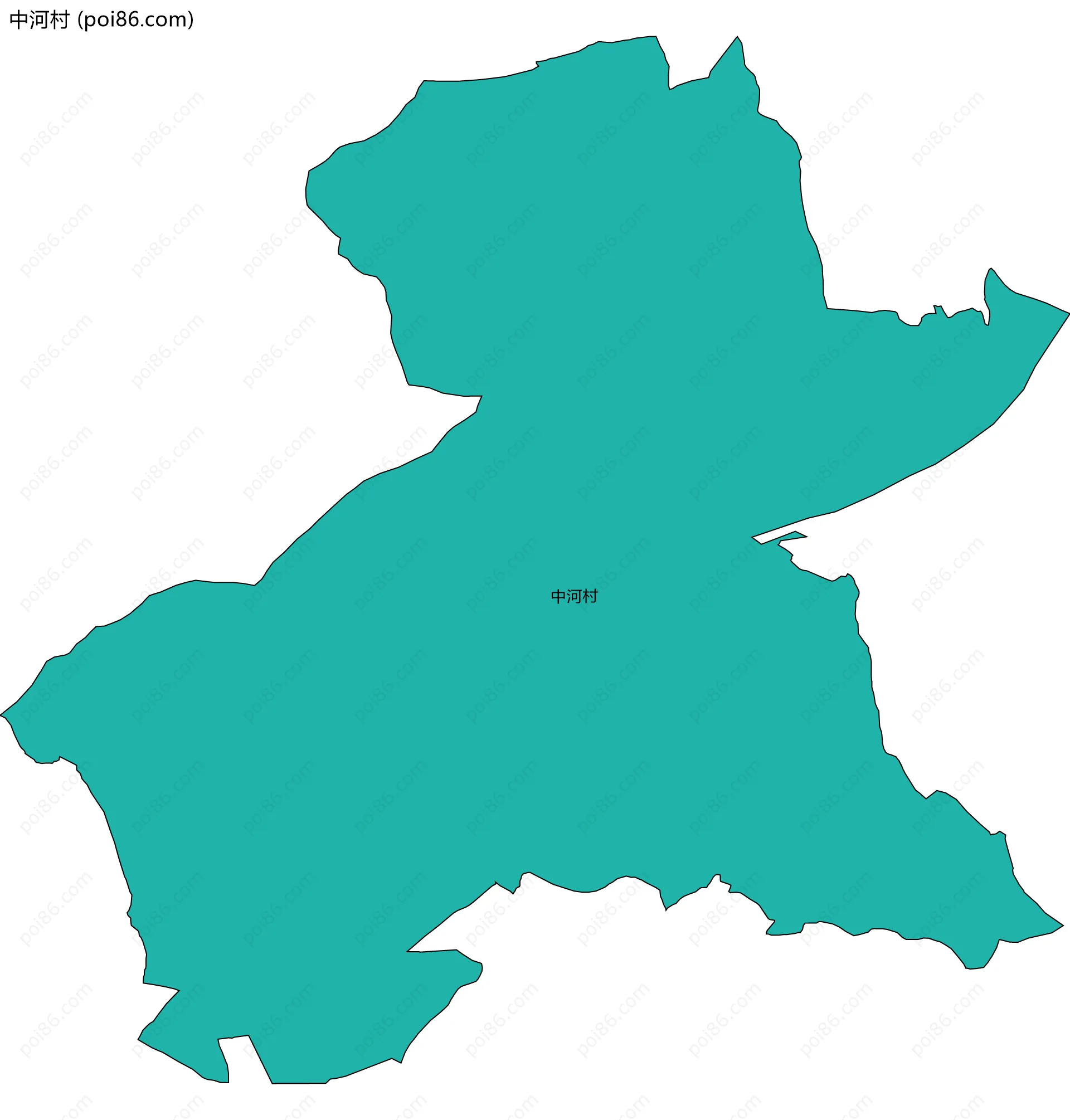 中河村边界地图