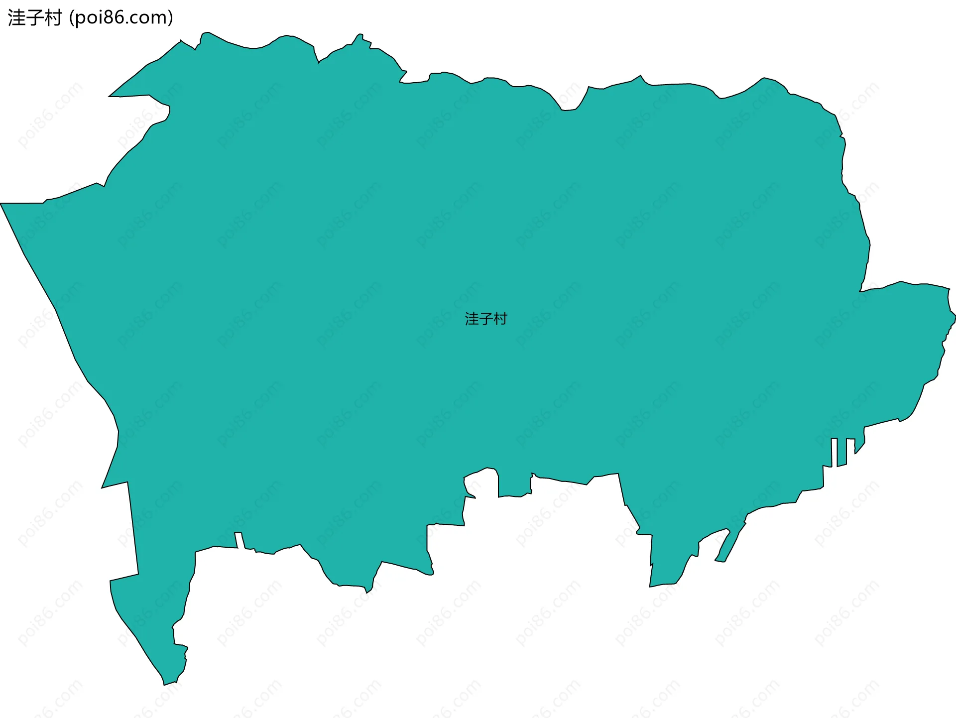 洼子村边界地图