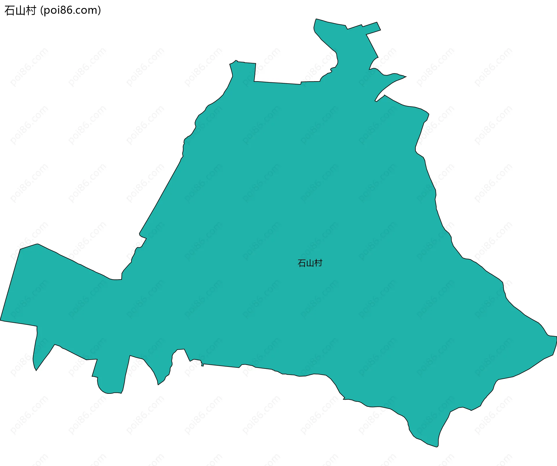 石山村边界地图