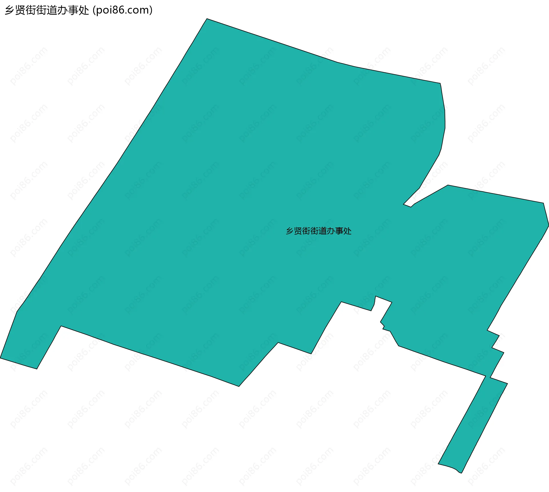 乡贤街街道办事处边界地图