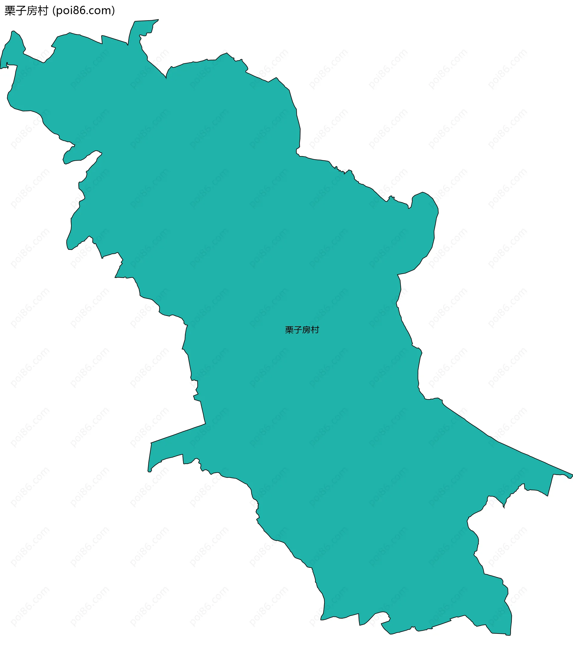 栗子房村边界地图