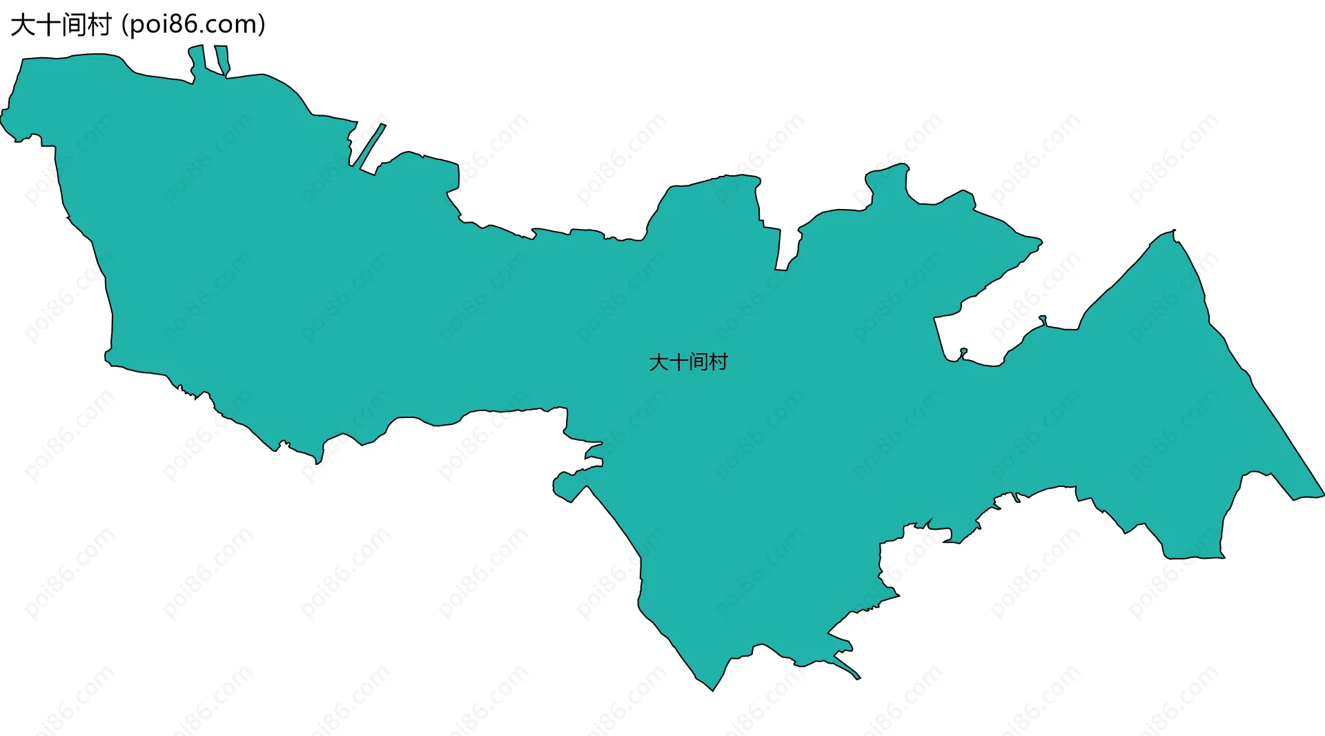 大十间村边界地图