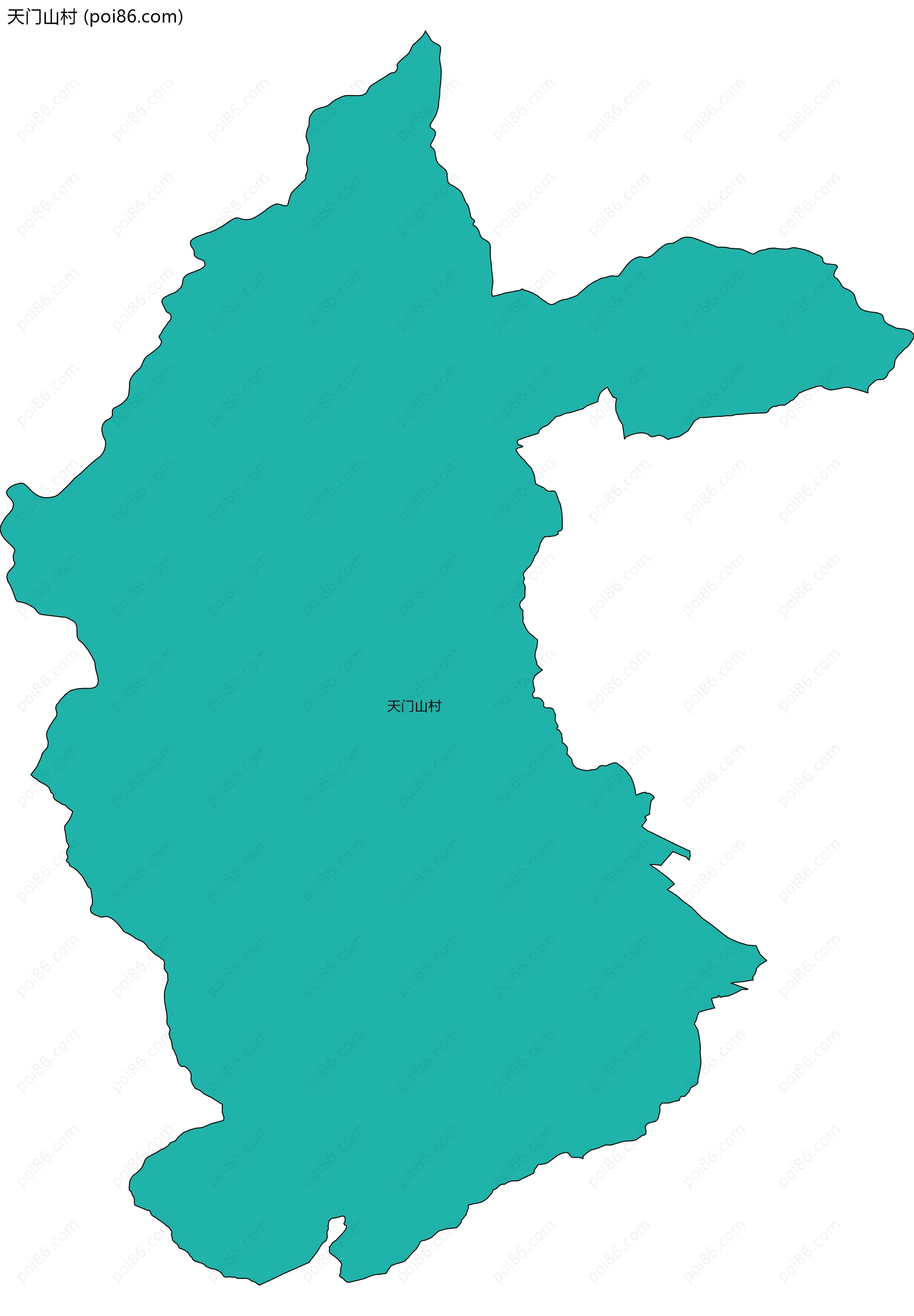 天门山村边界地图
