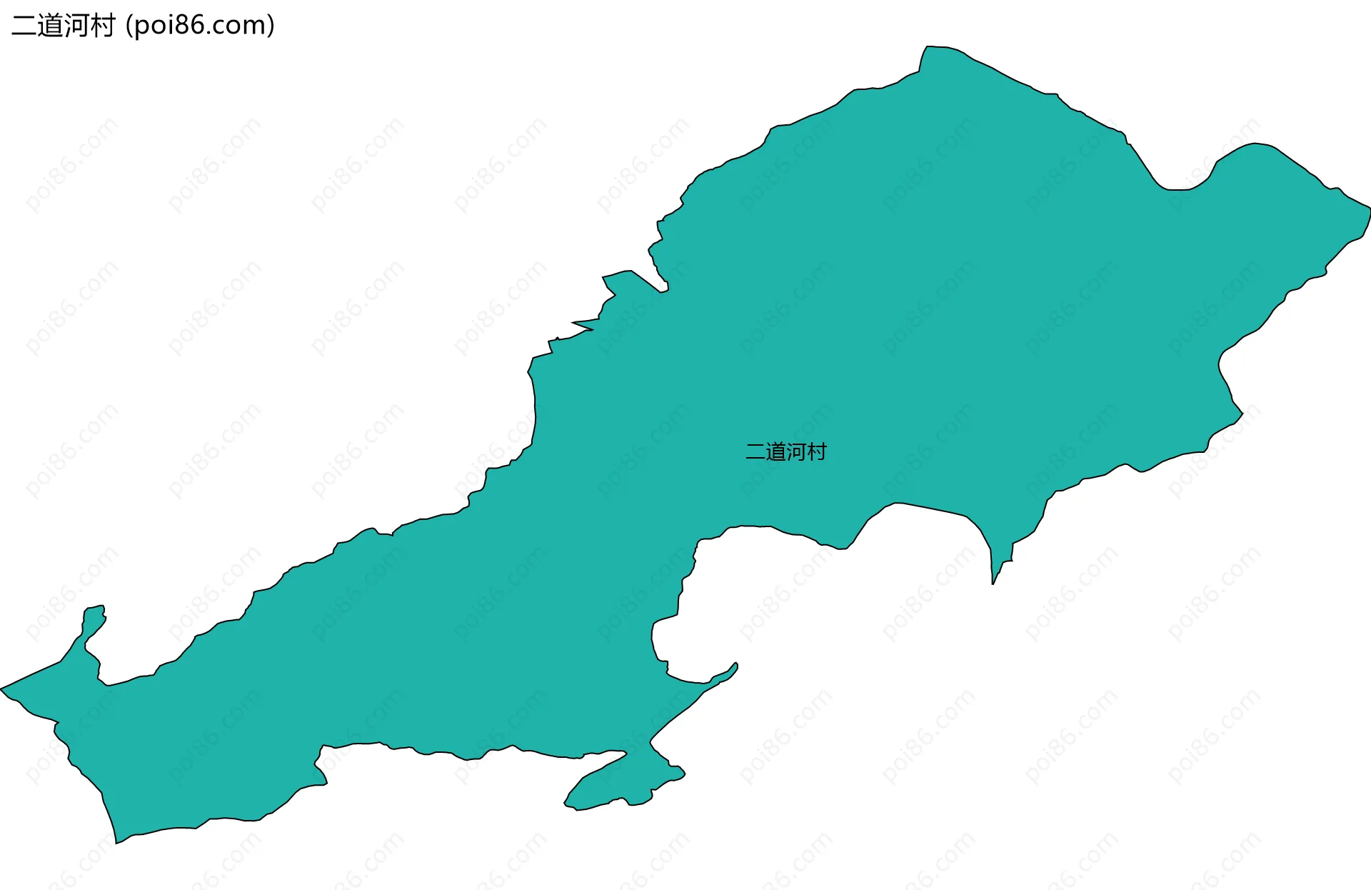 二道河村边界地图