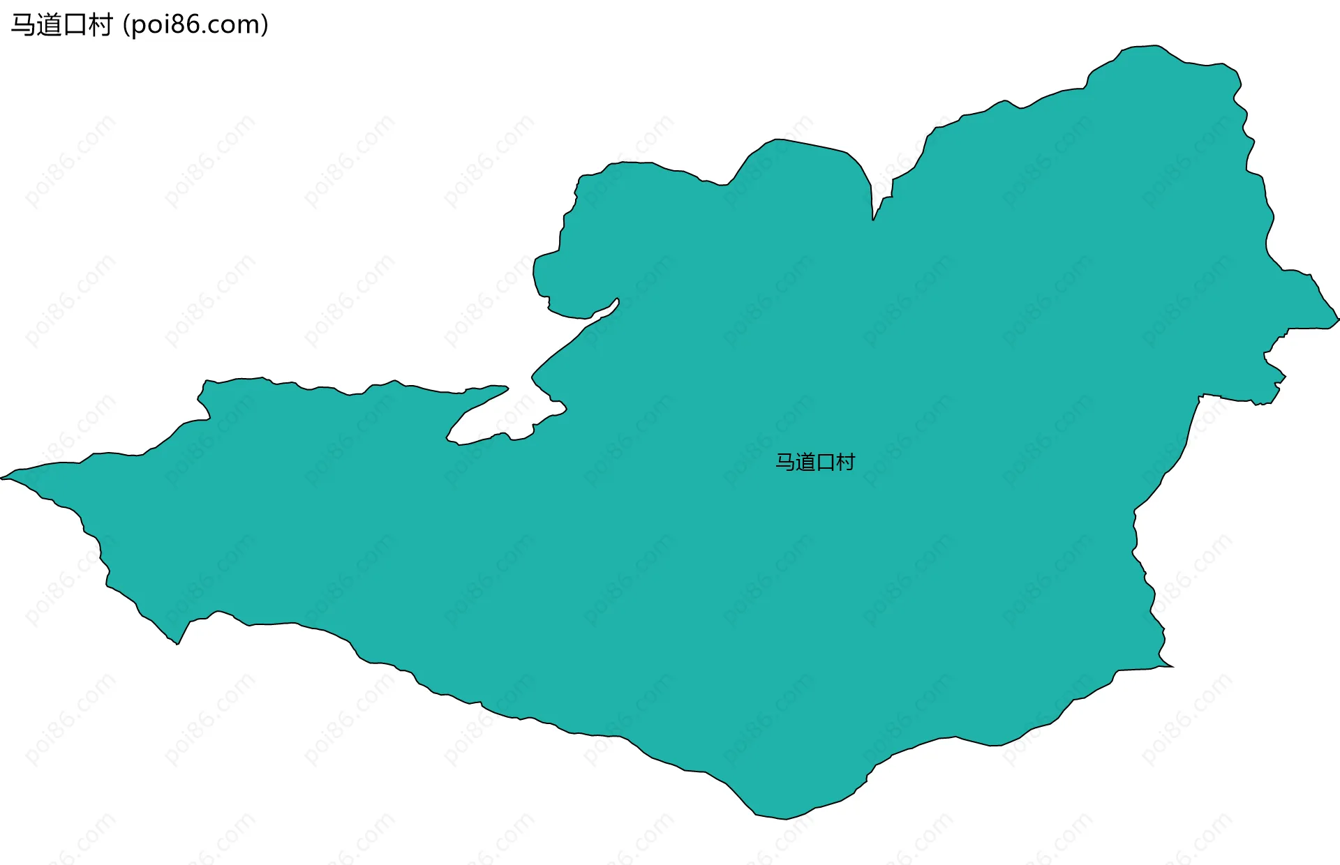 马道口村边界地图