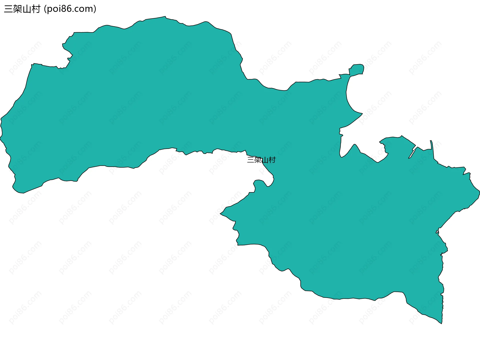 三架山村边界地图