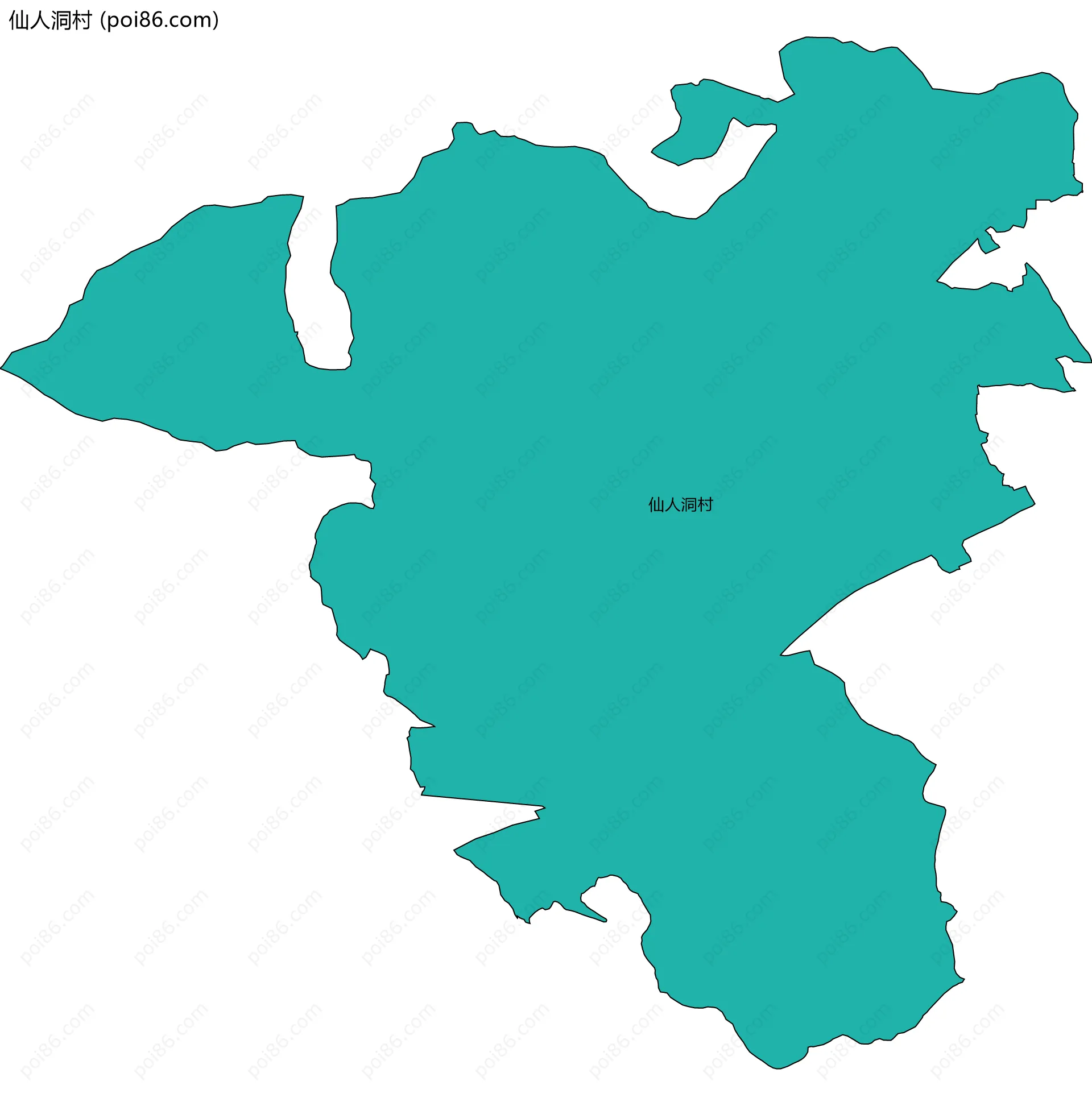 仙人洞村边界地图