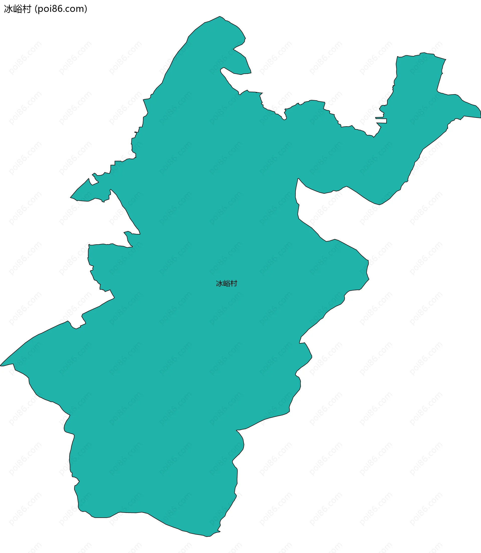 冰峪村边界地图