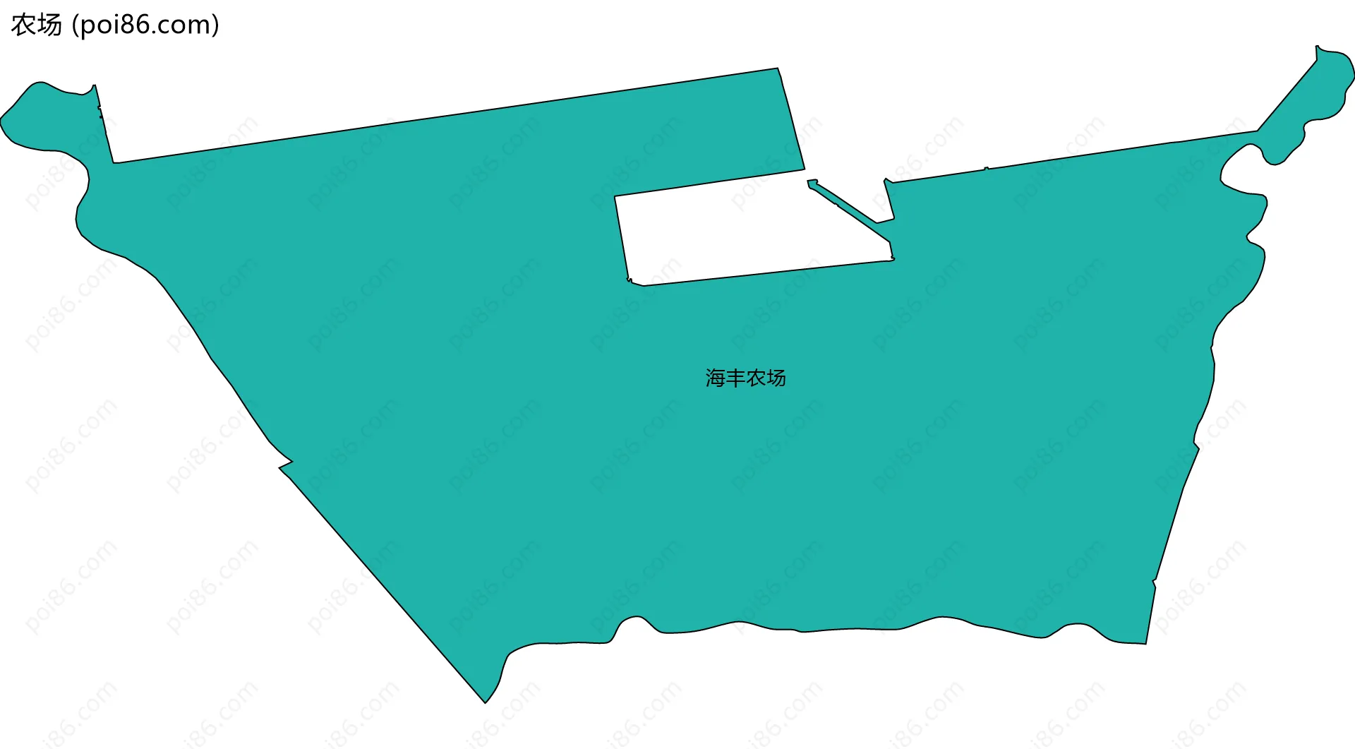 农场边界地图(五级行政区划)