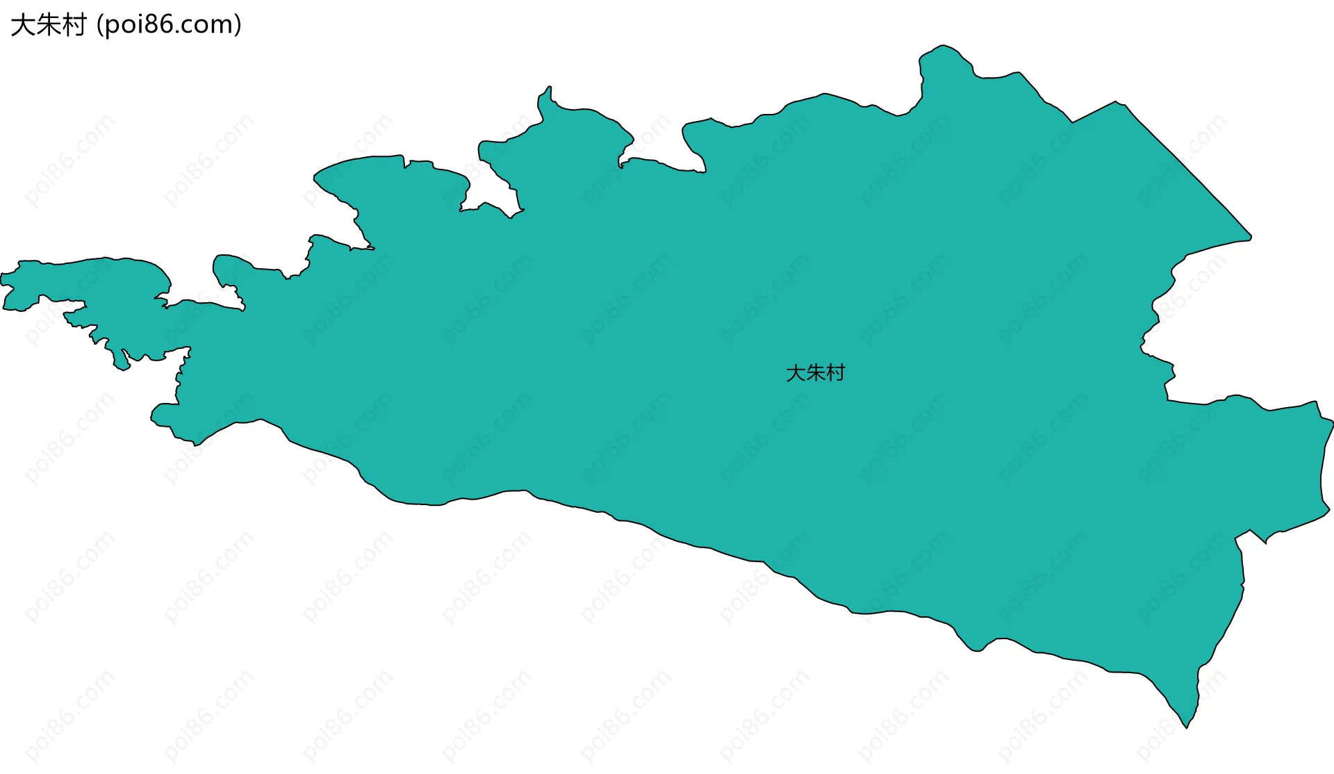 大朱村边界地图