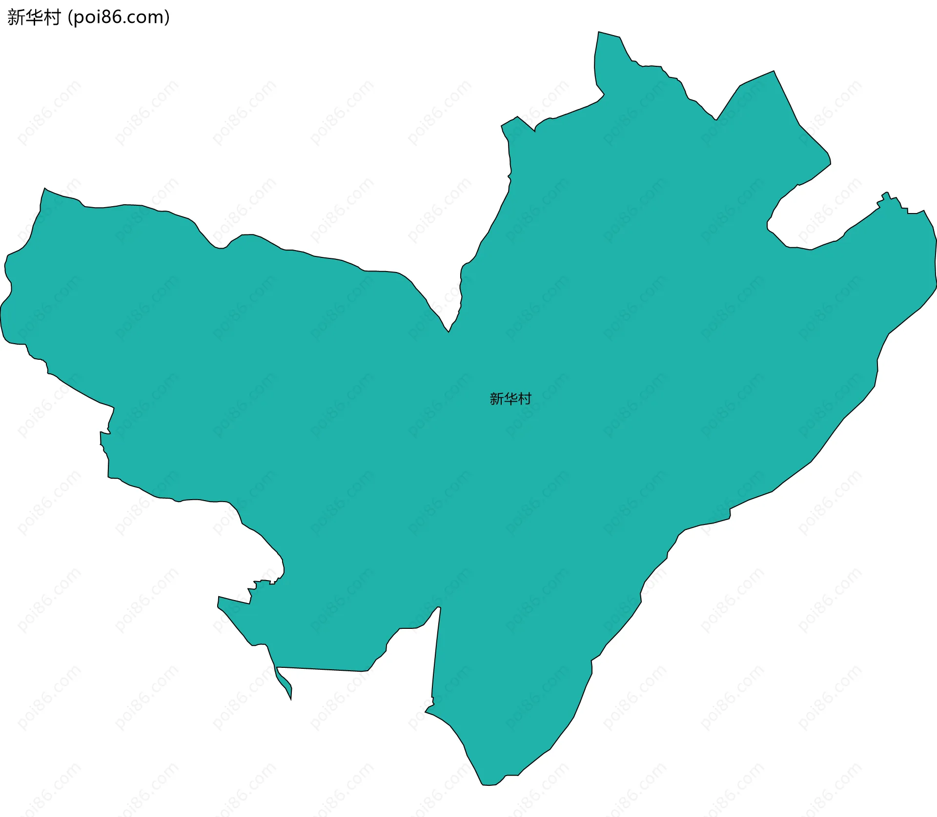 新华村边界地图