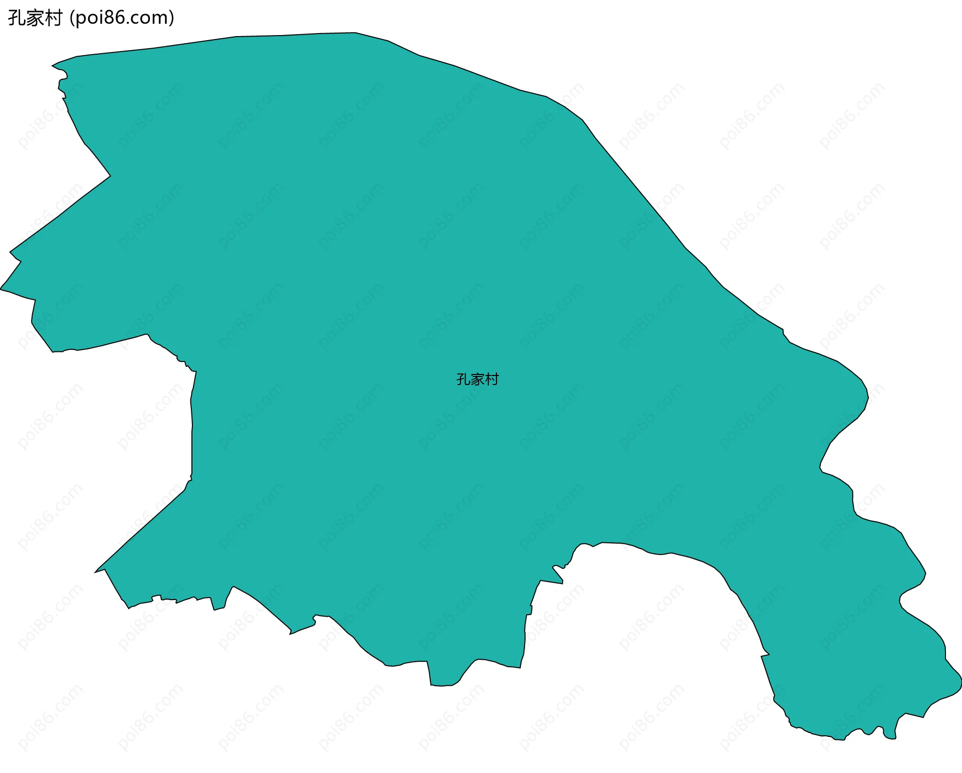 孔家村边界地图