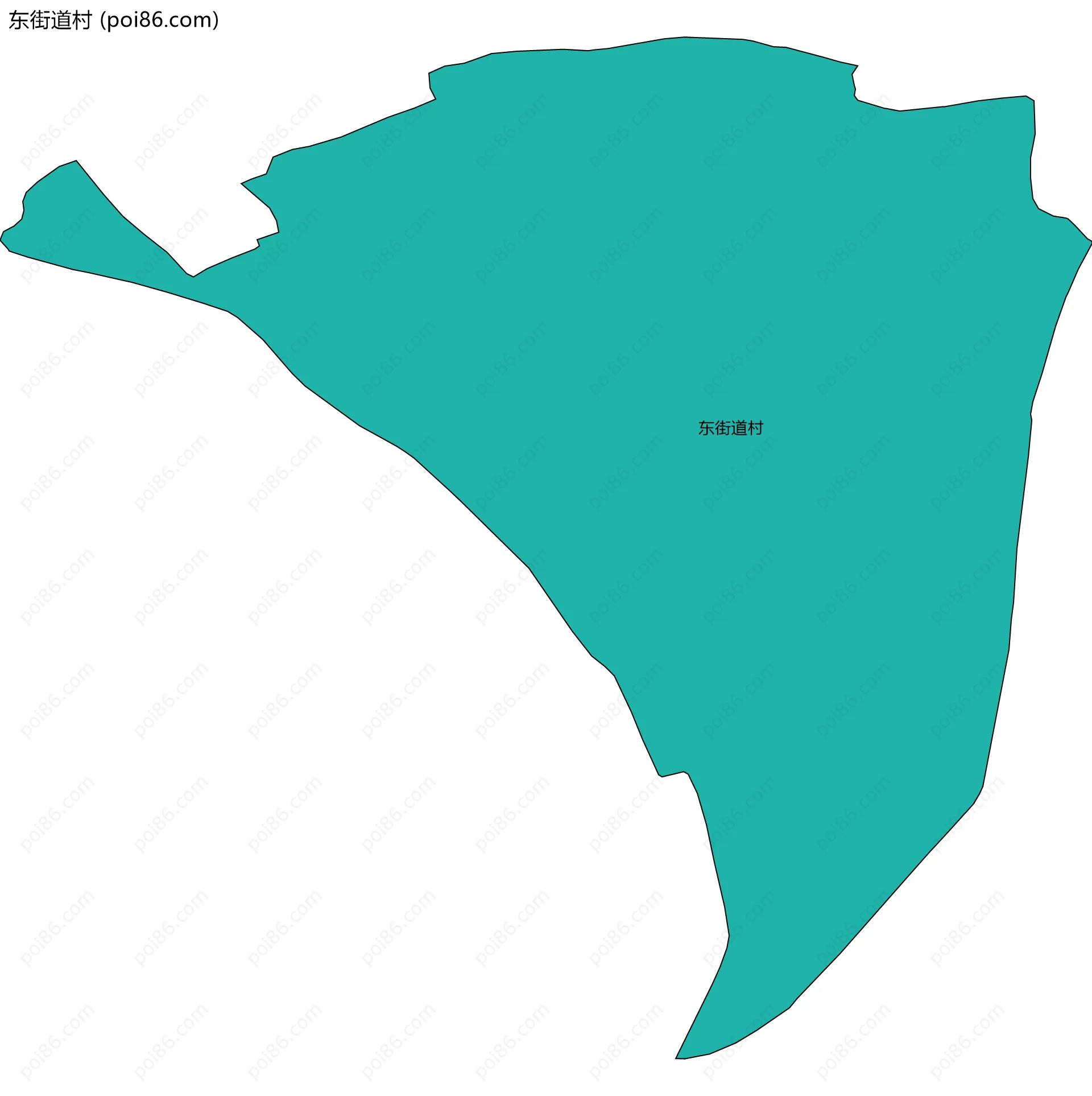 东街道村边界地图