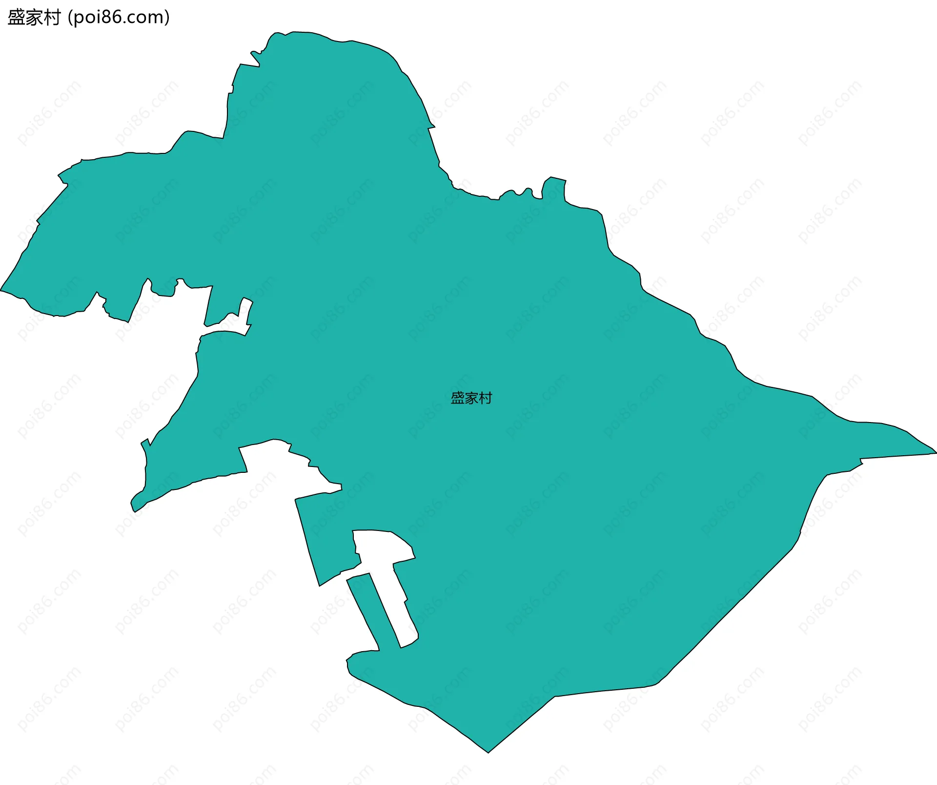 盛家村边界地图