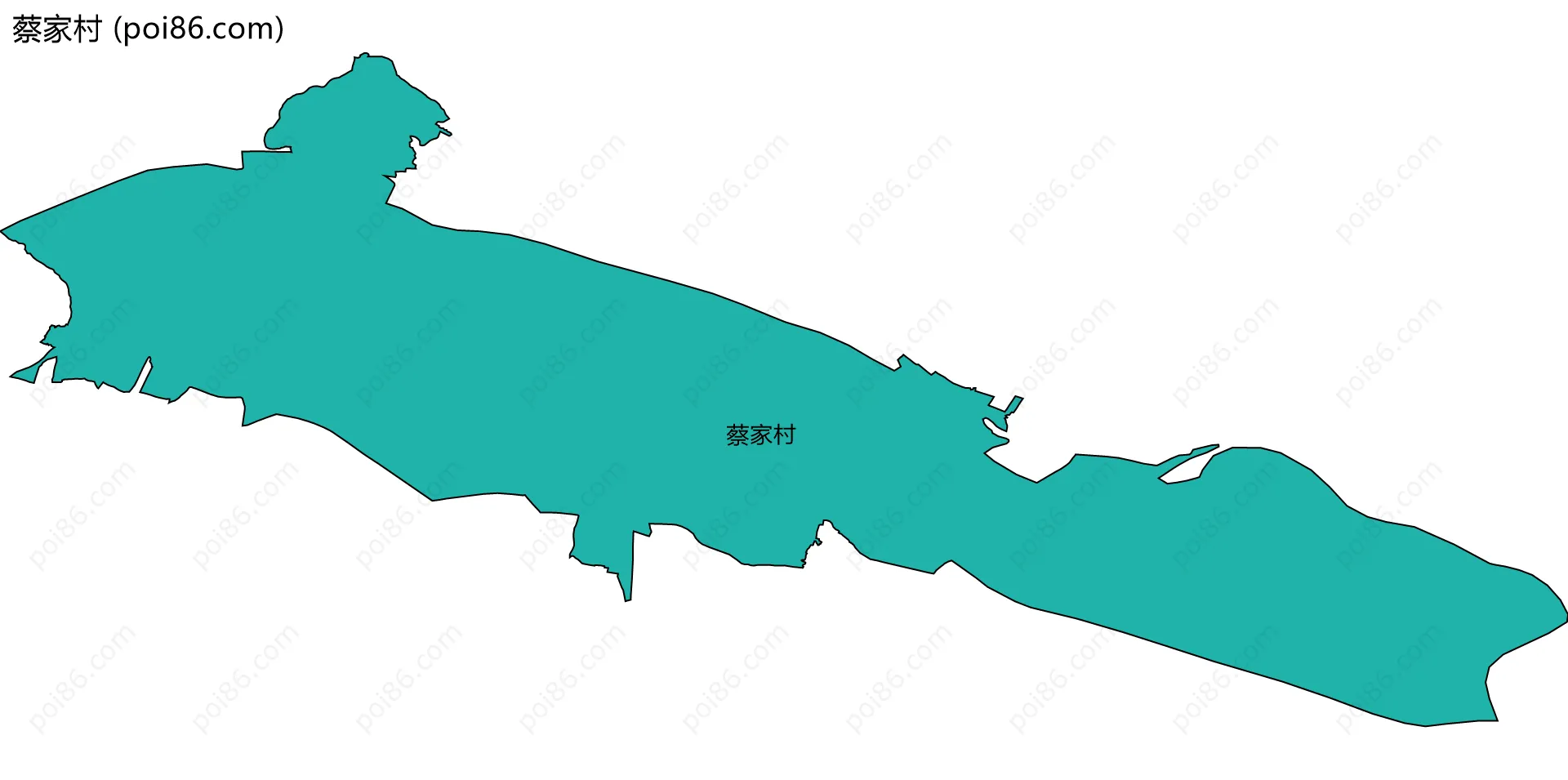 蔡家村边界地图