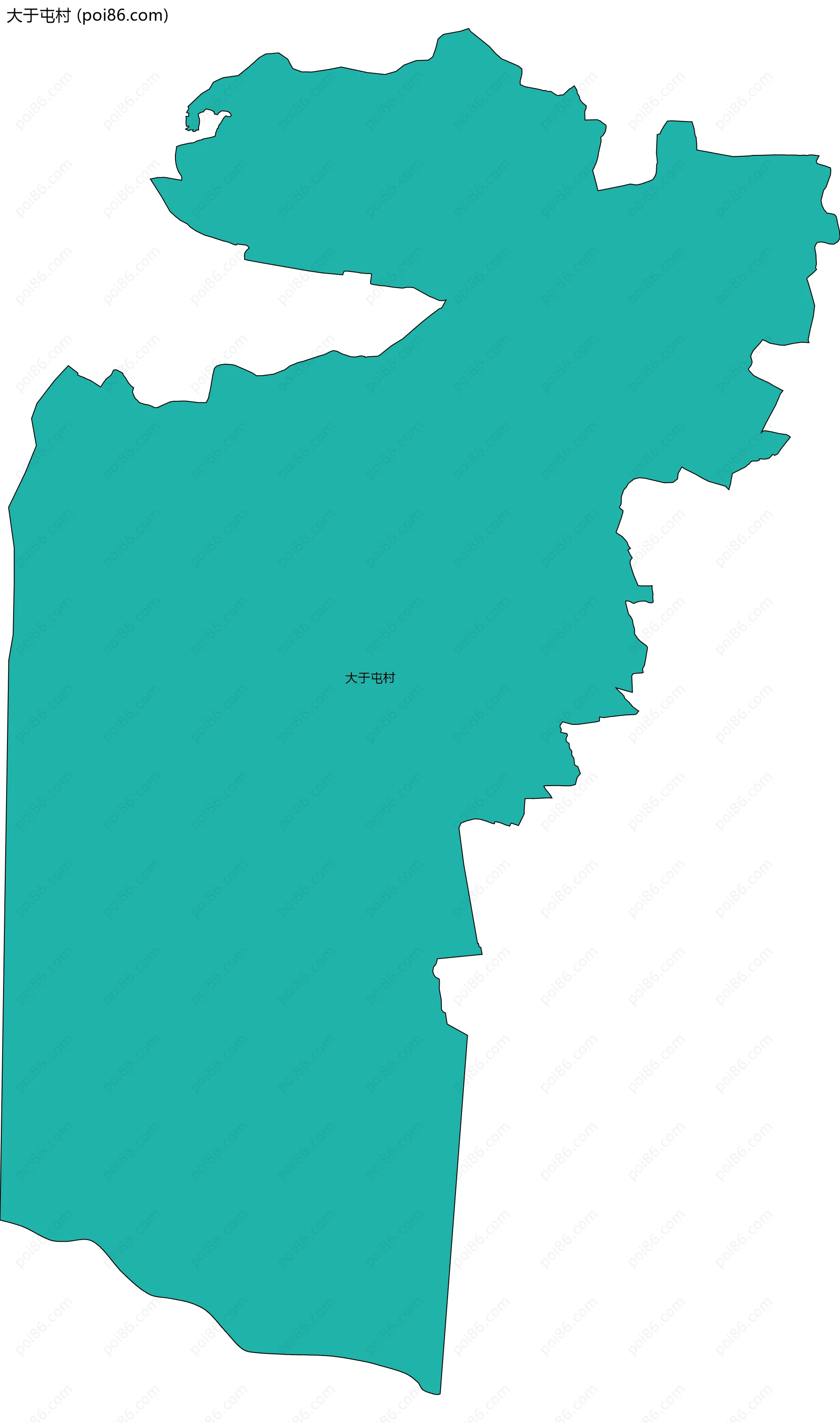 大于屯村边界地图