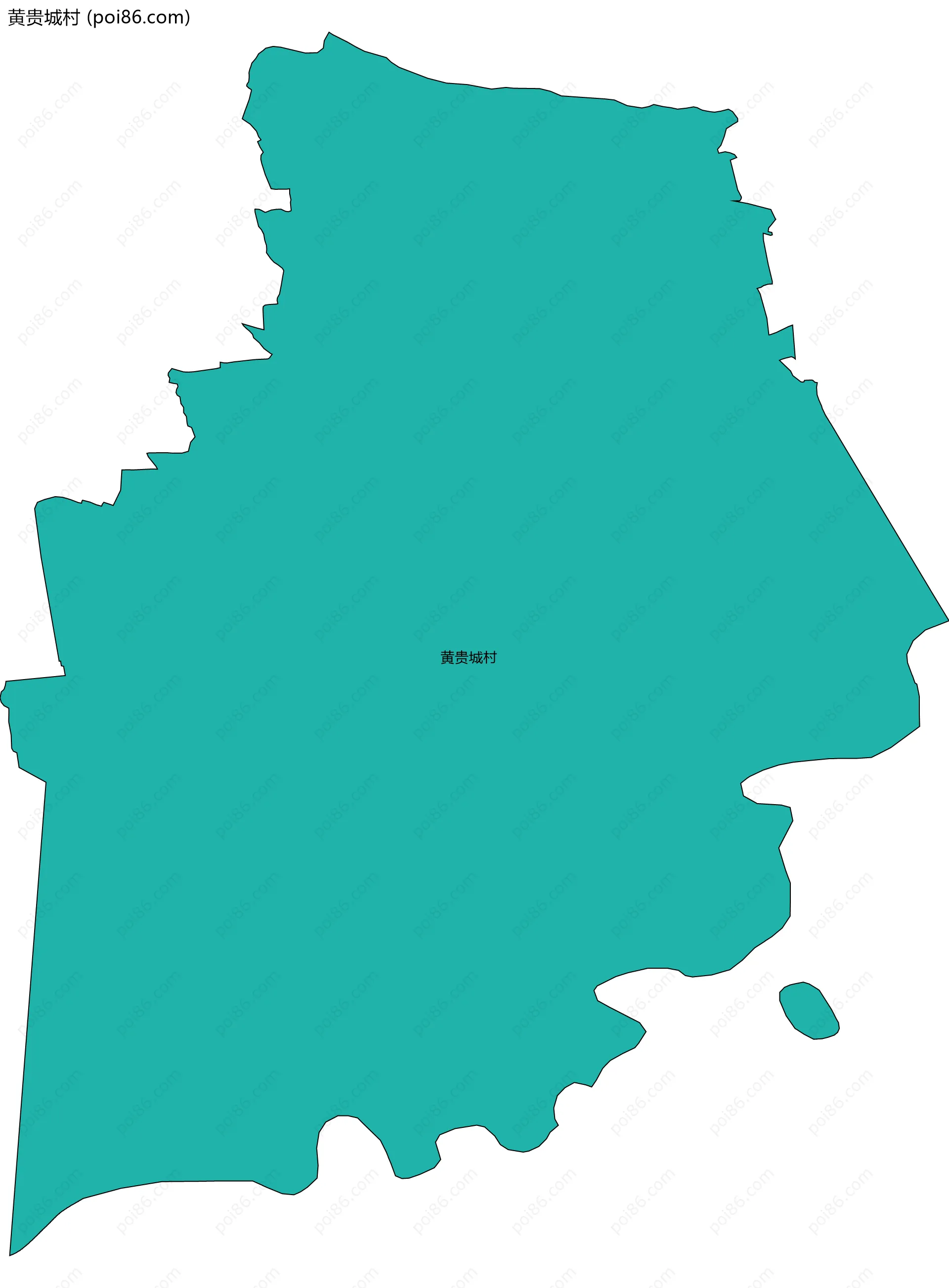 黄贵城村边界地图