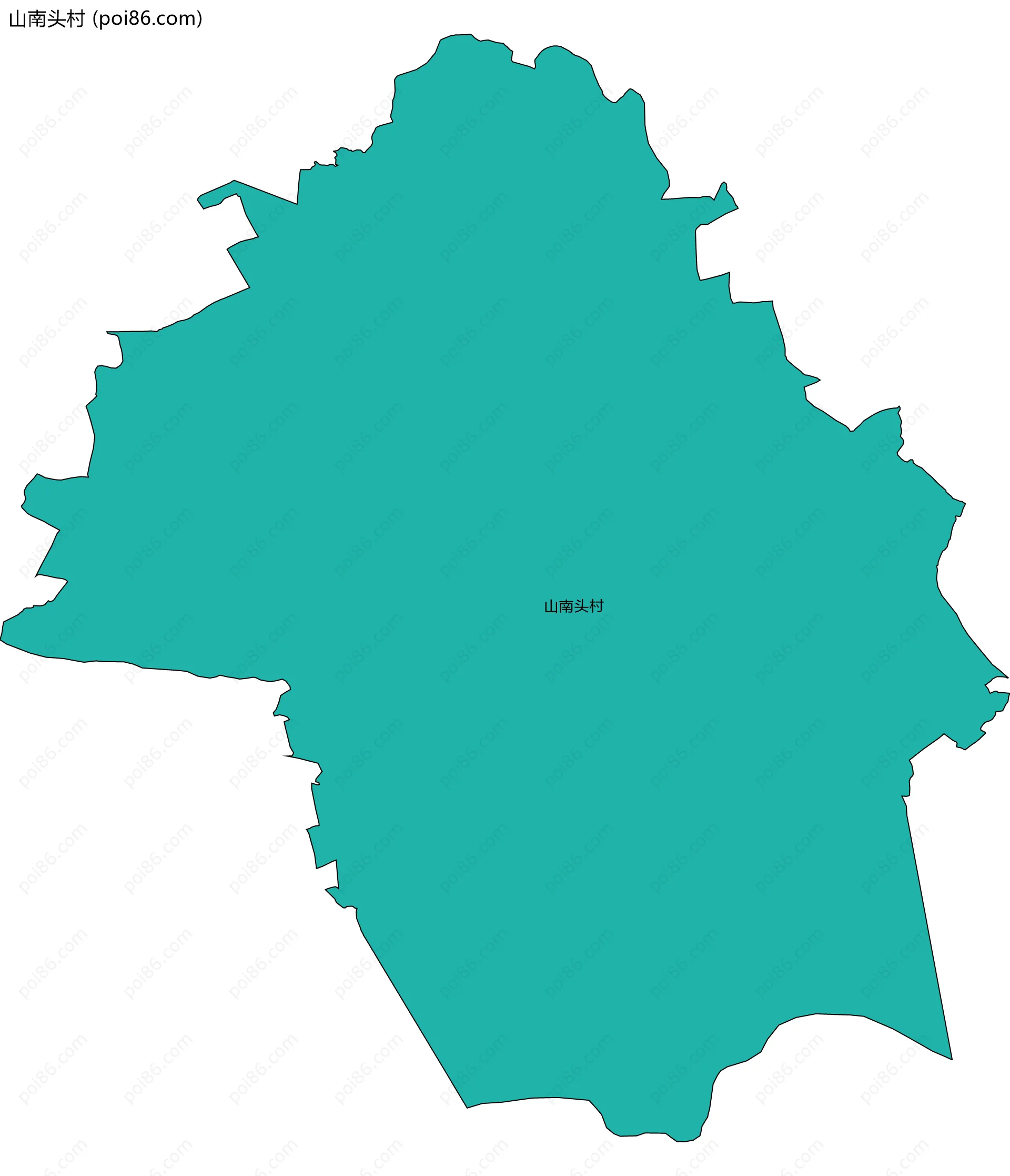山南头村边界地图