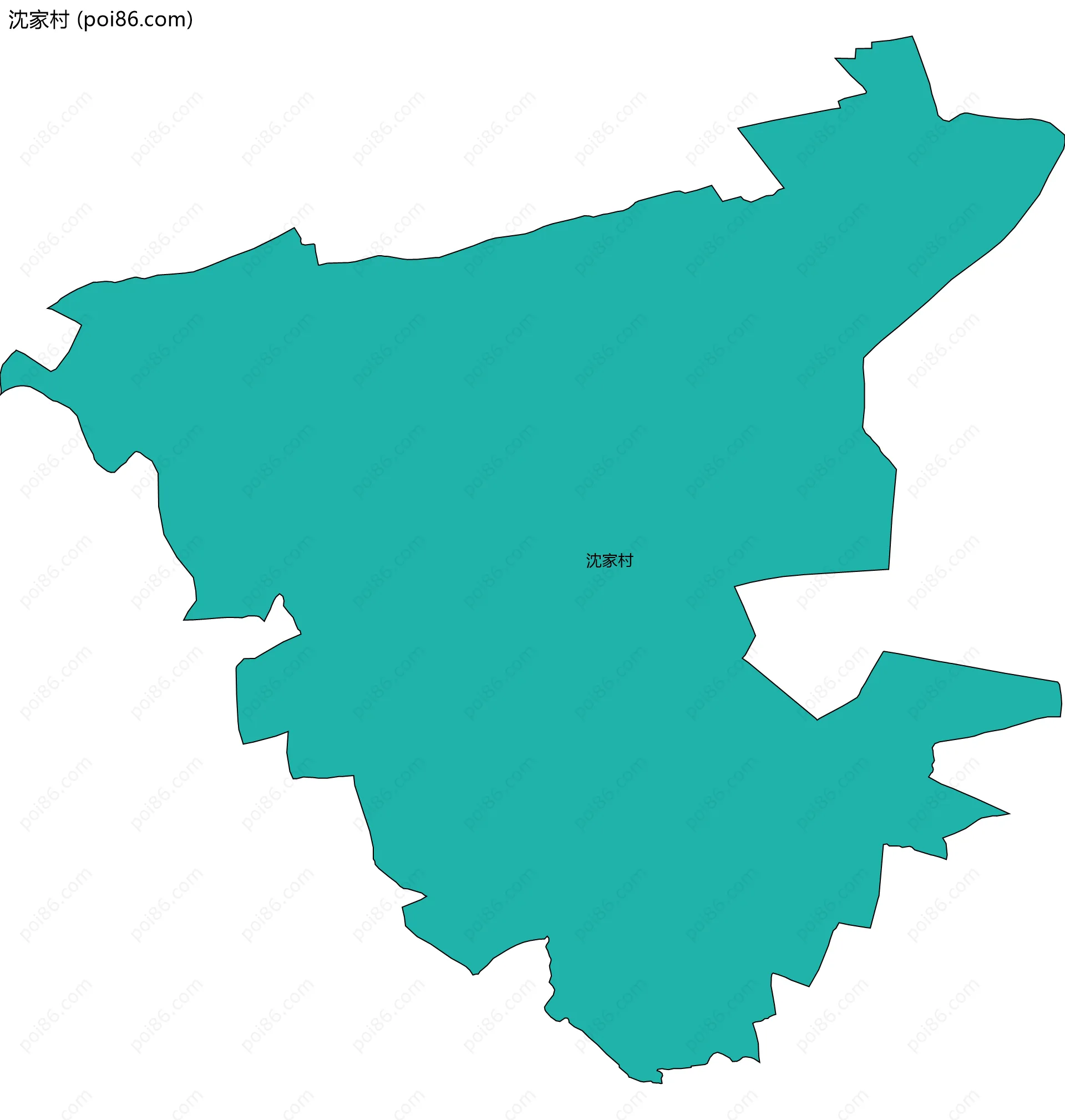 沈家村边界地图