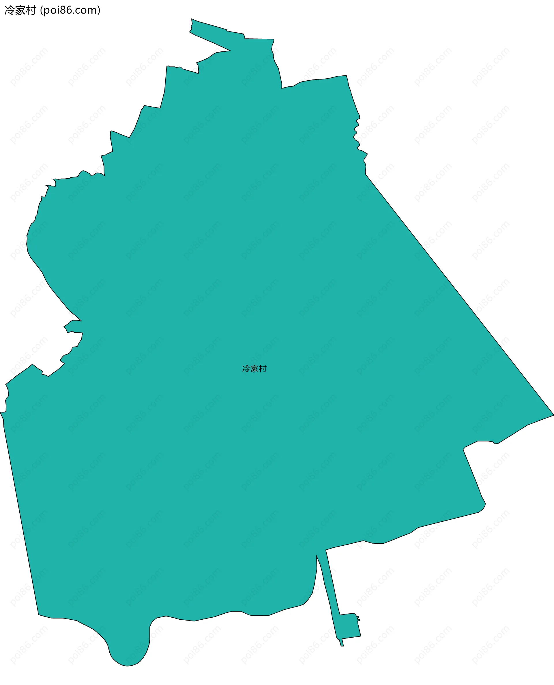 冷家村边界地图