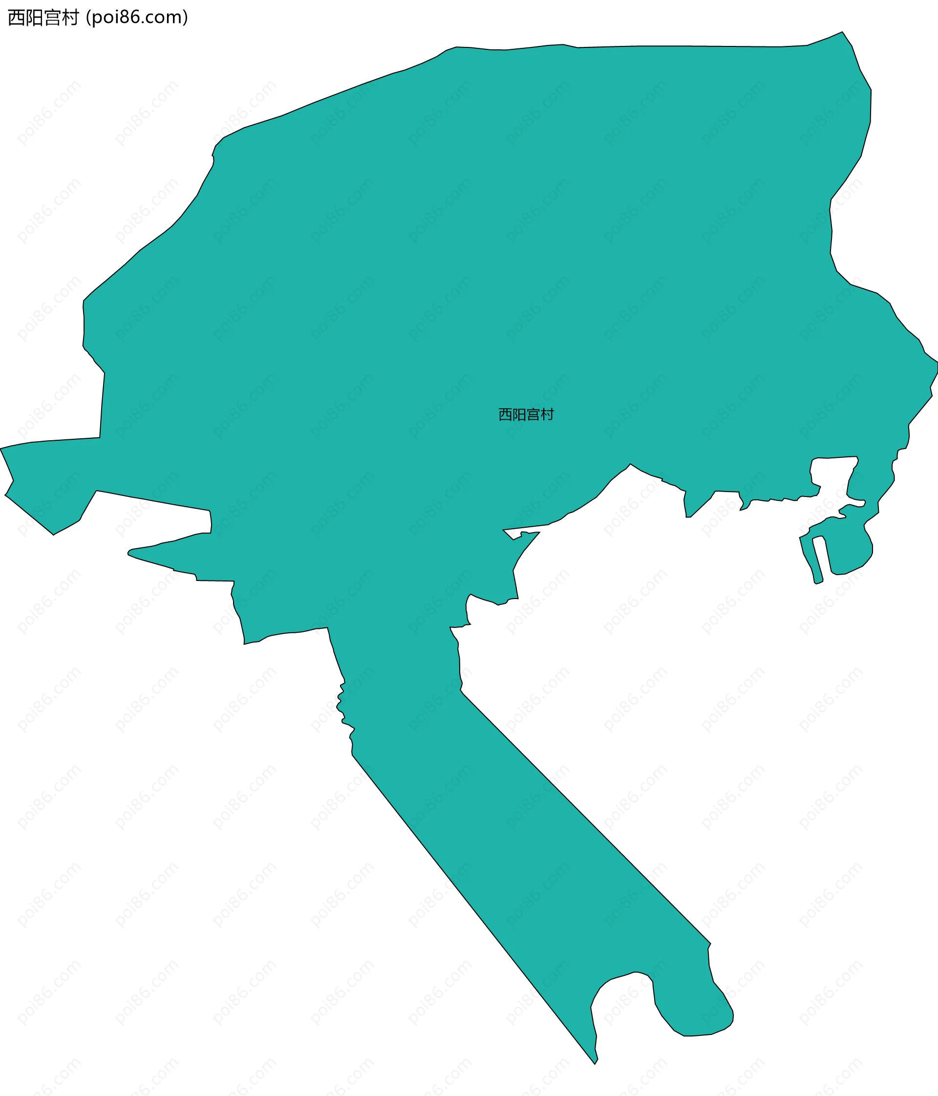 西阳宫村边界地图