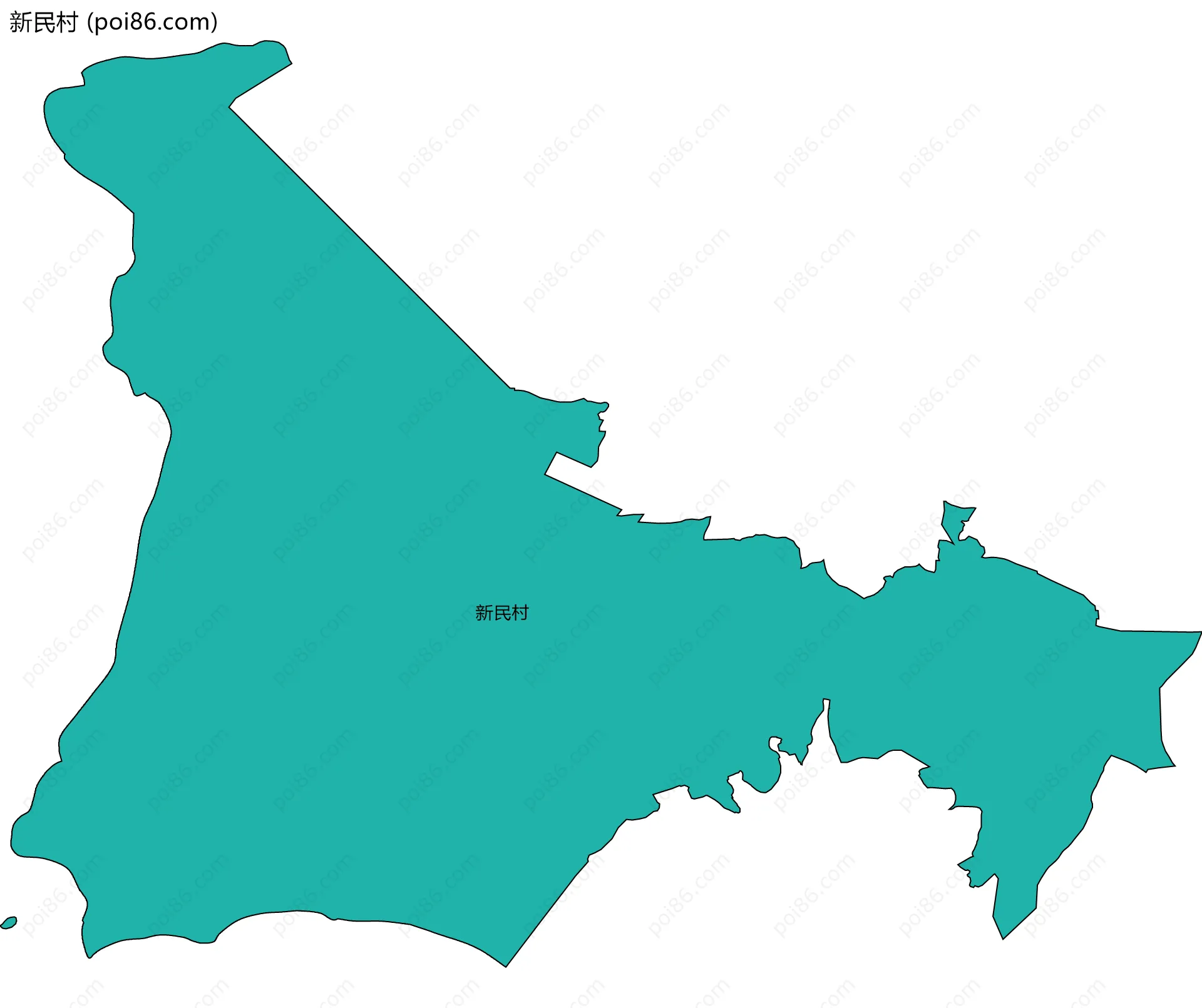 新民村边界地图