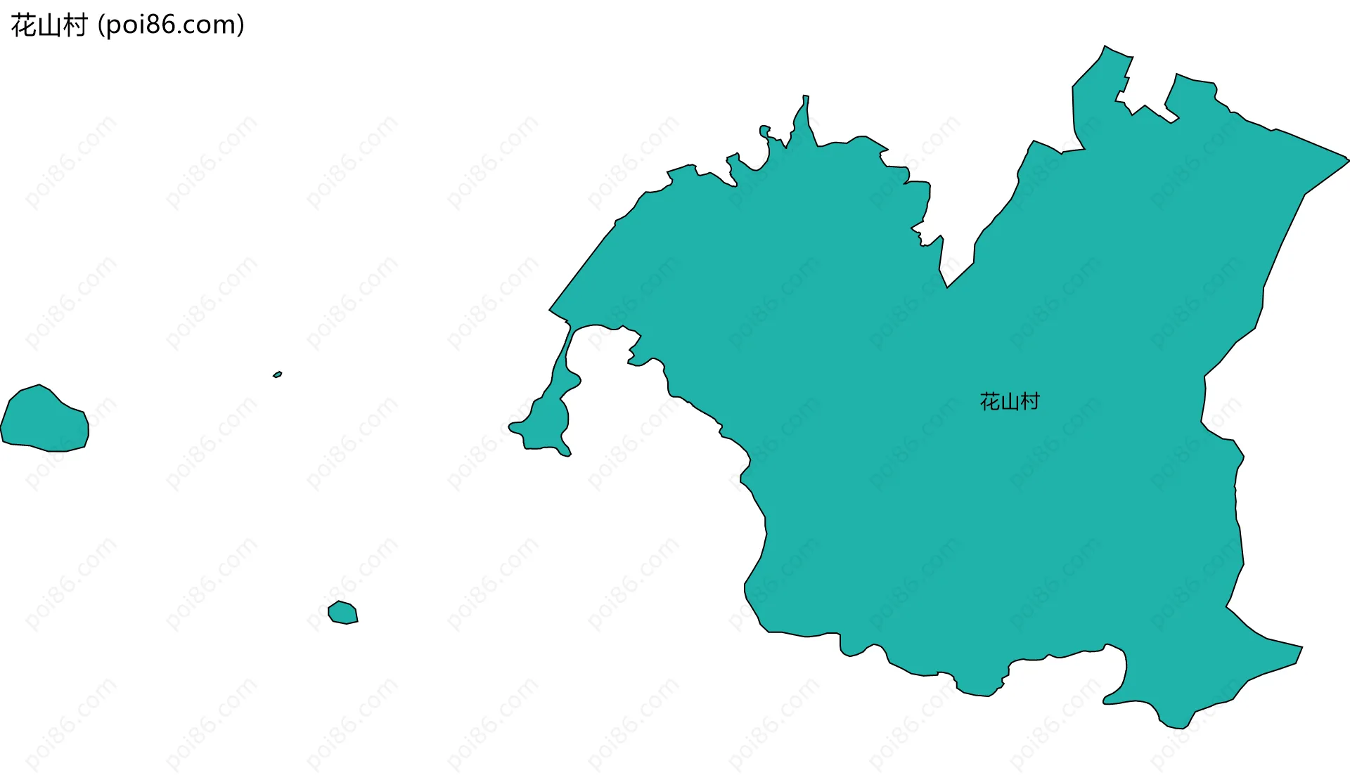 花山村边界地图
