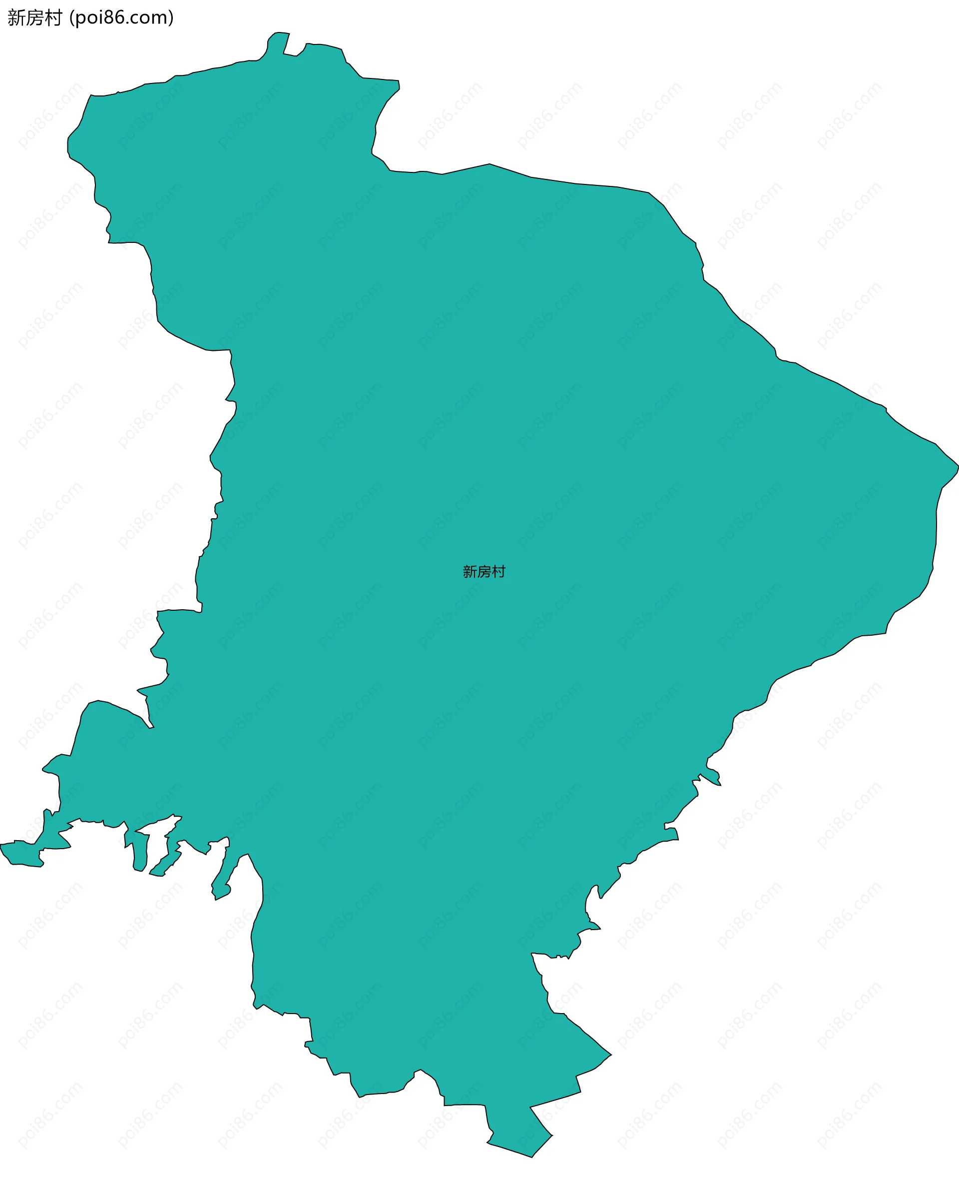 新房村边界地图
