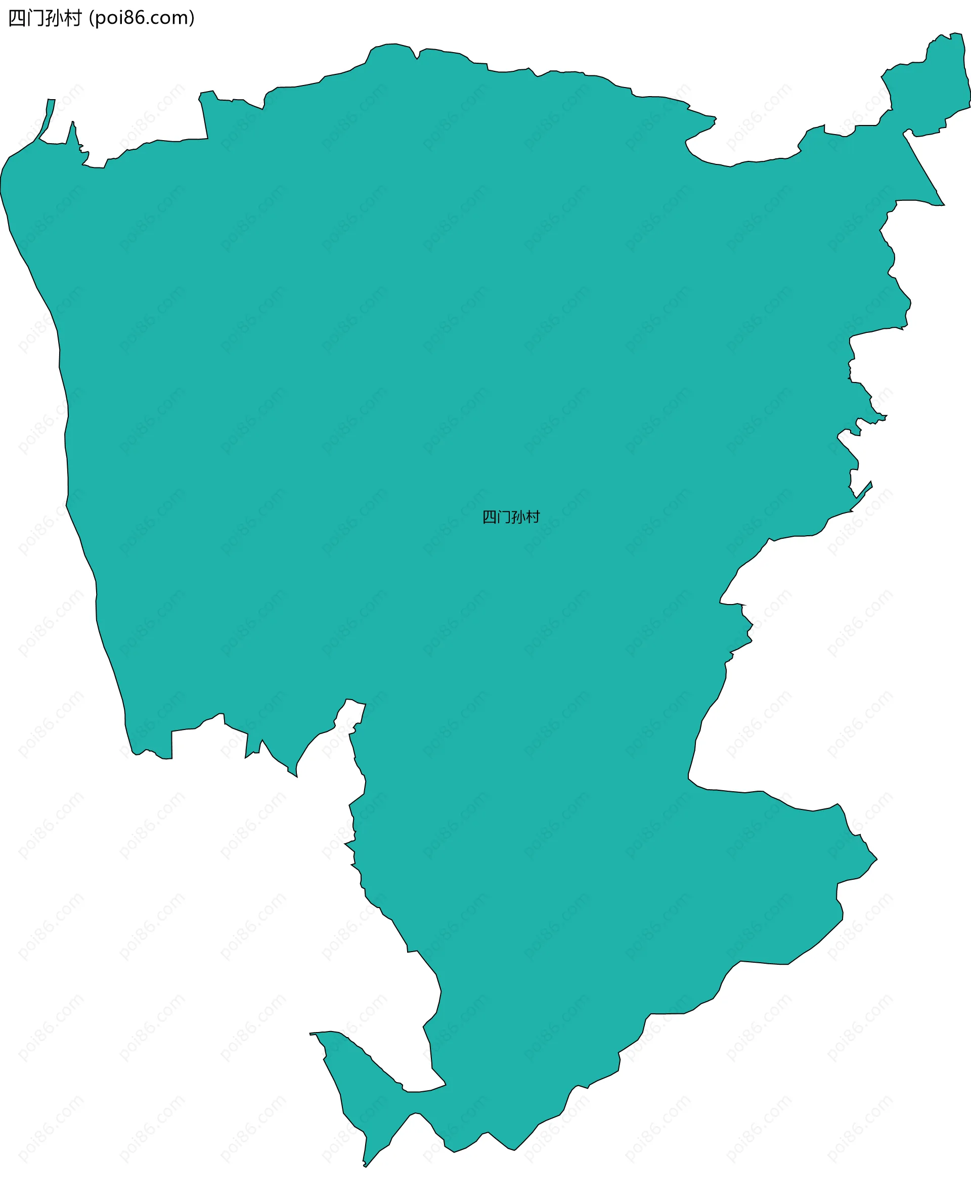 四门孙村边界地图