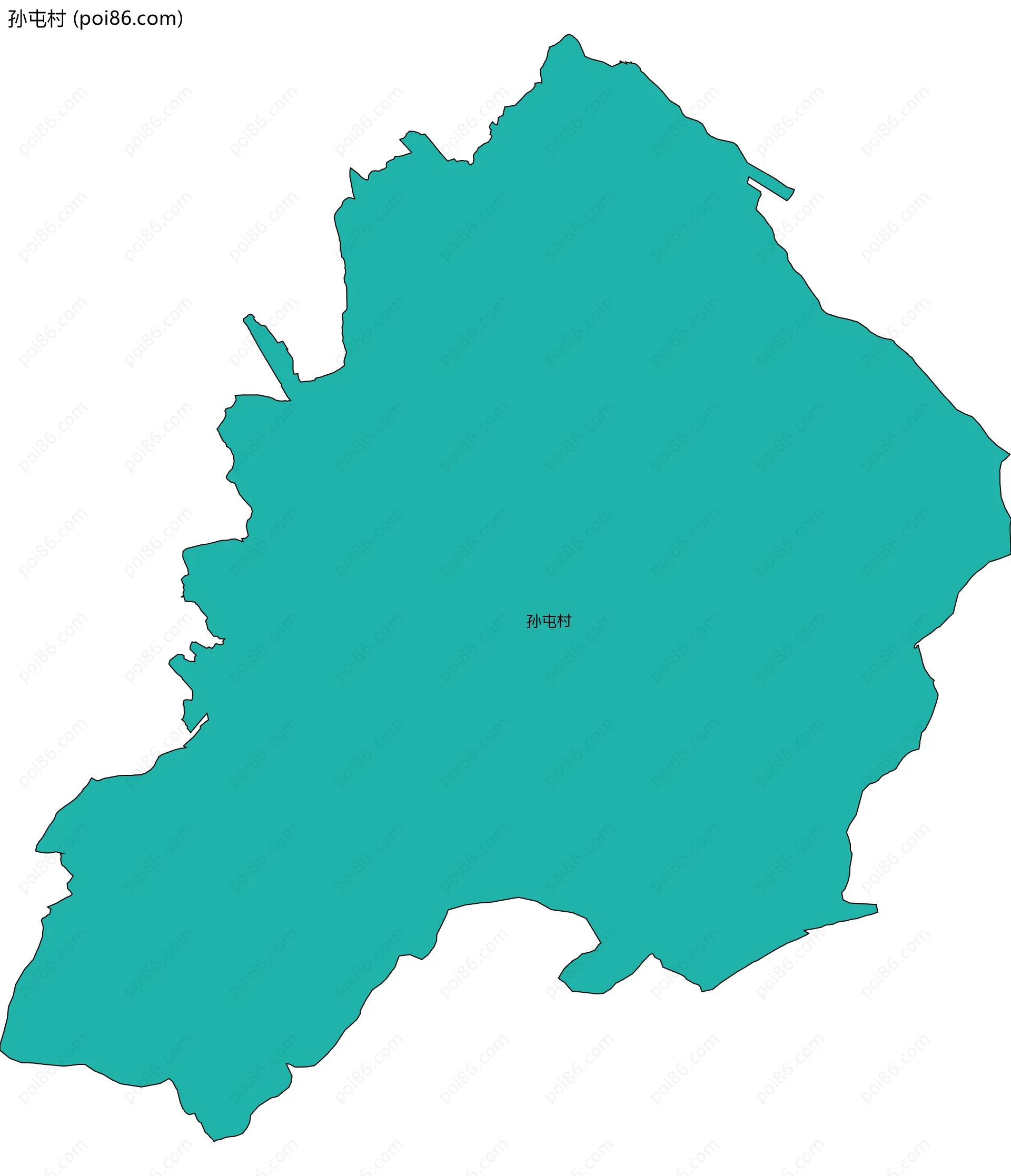 孙屯村边界地图