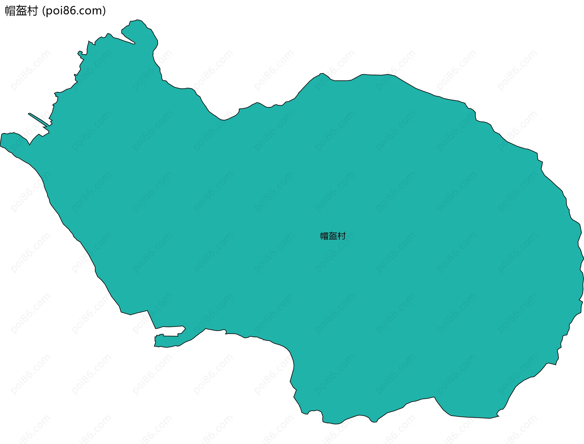 帽盔村边界地图