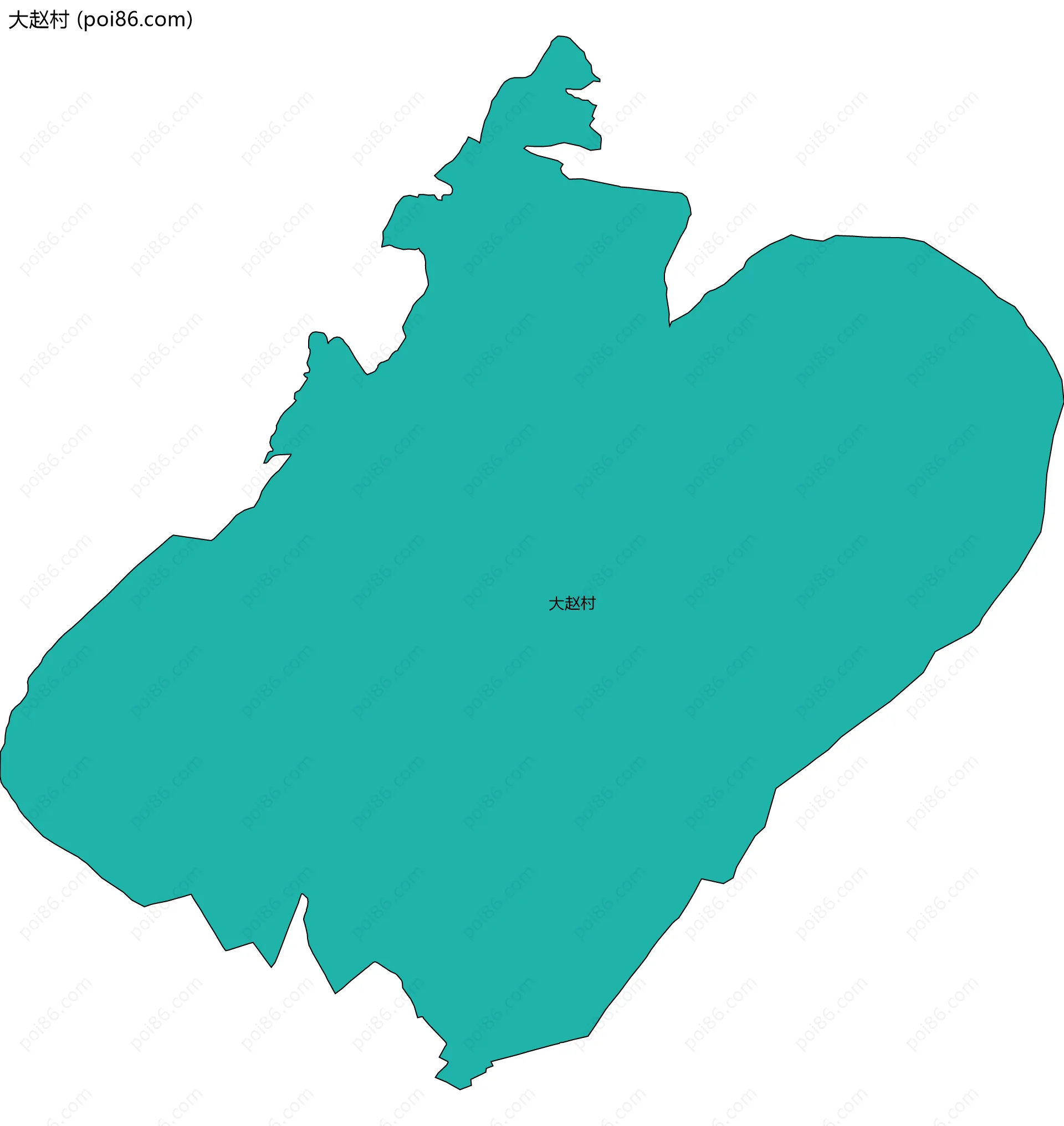 大赵村边界地图