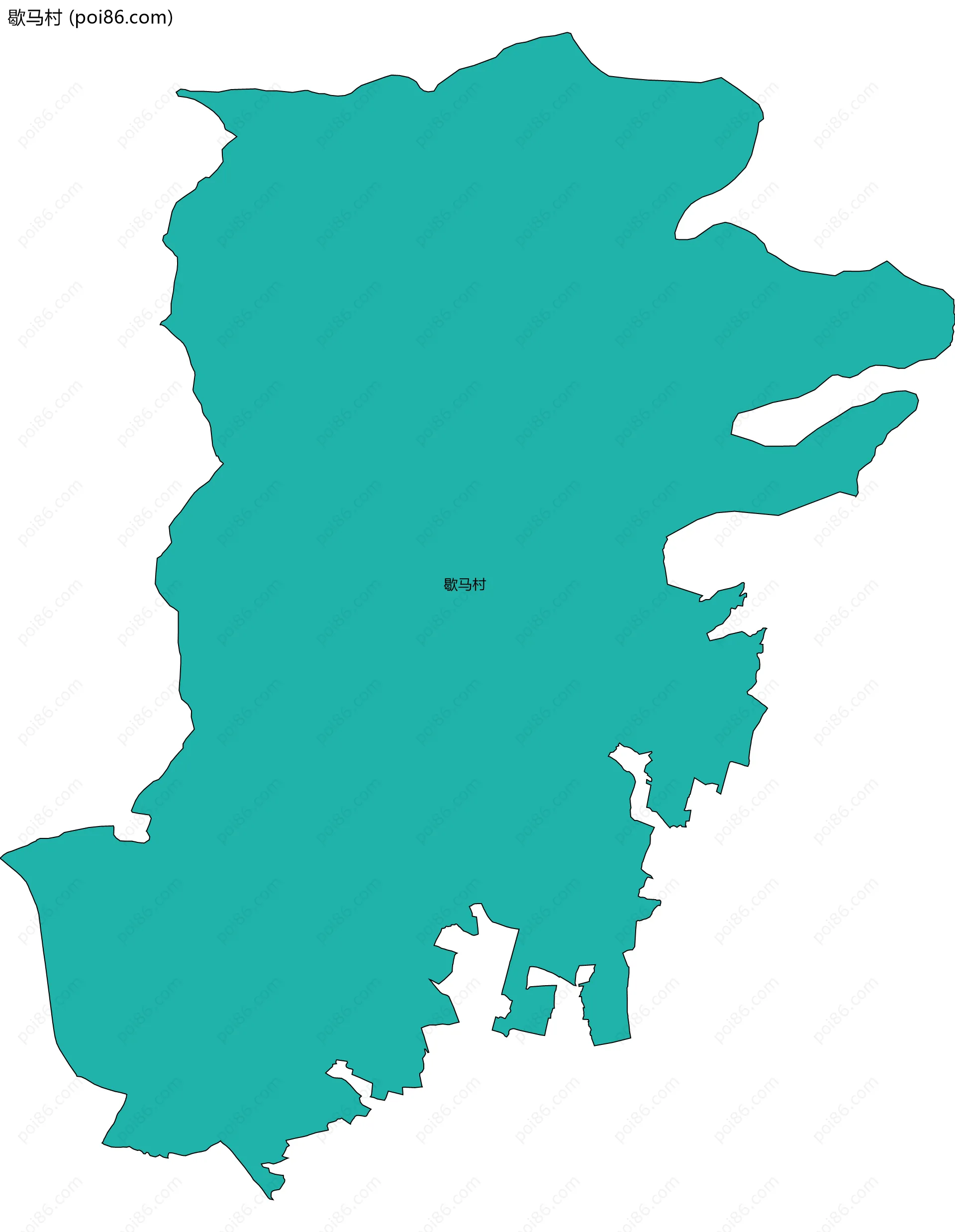 歇马村边界地图