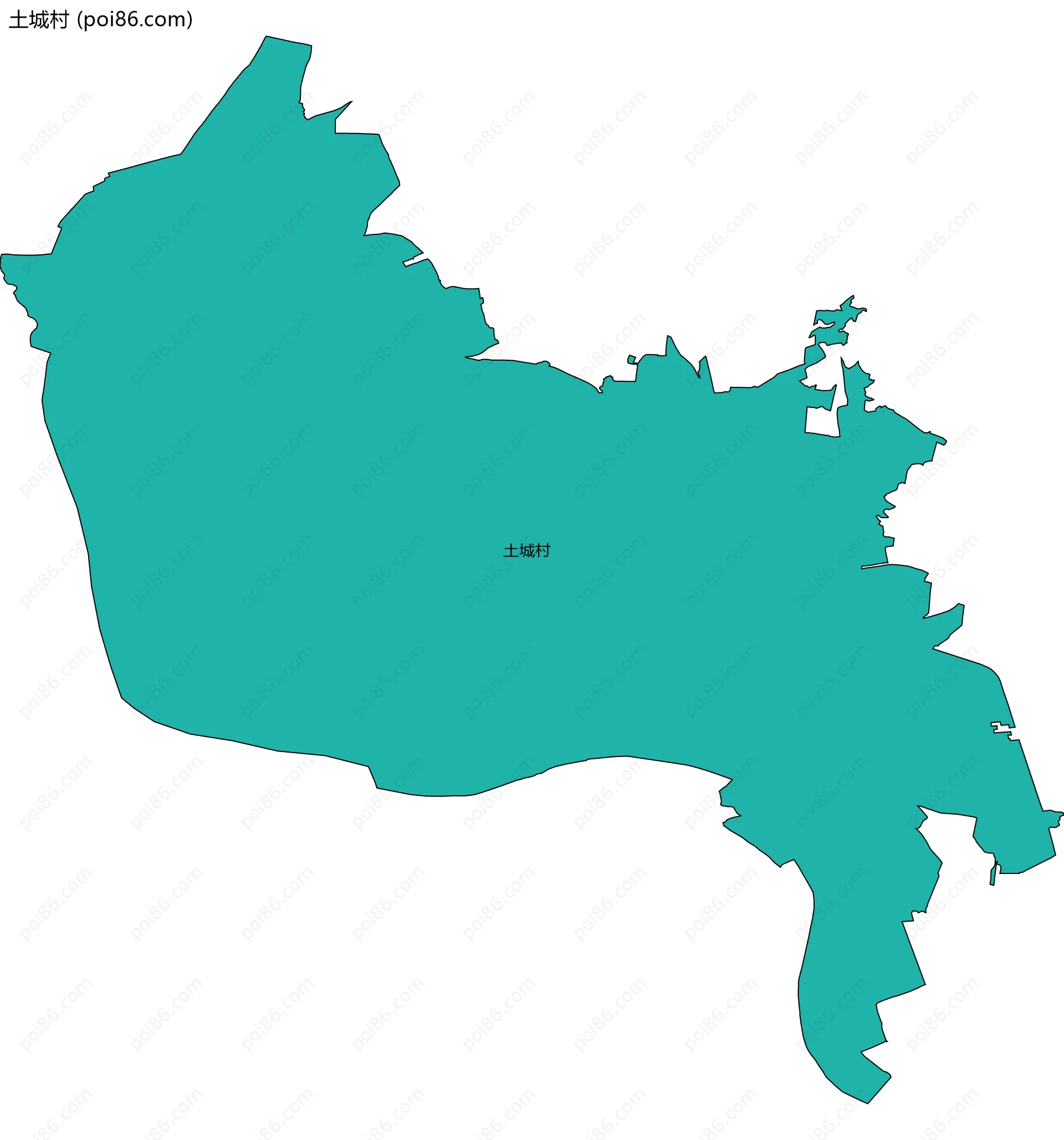 土城村边界地图