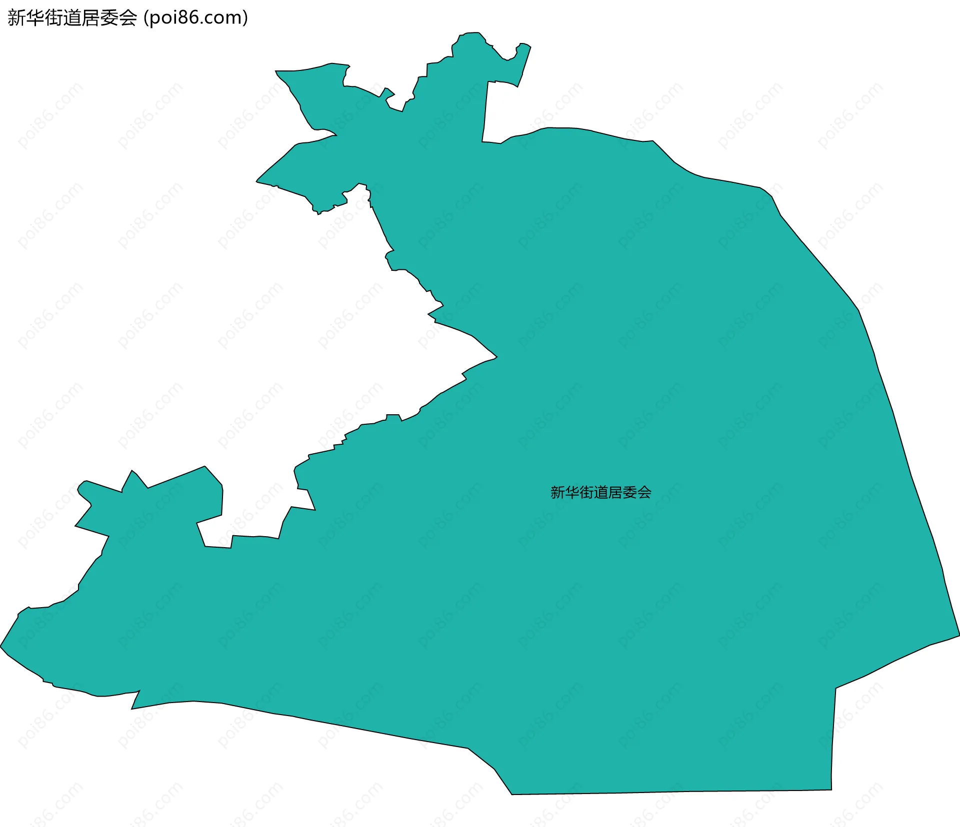 新华街道居委会边界地图